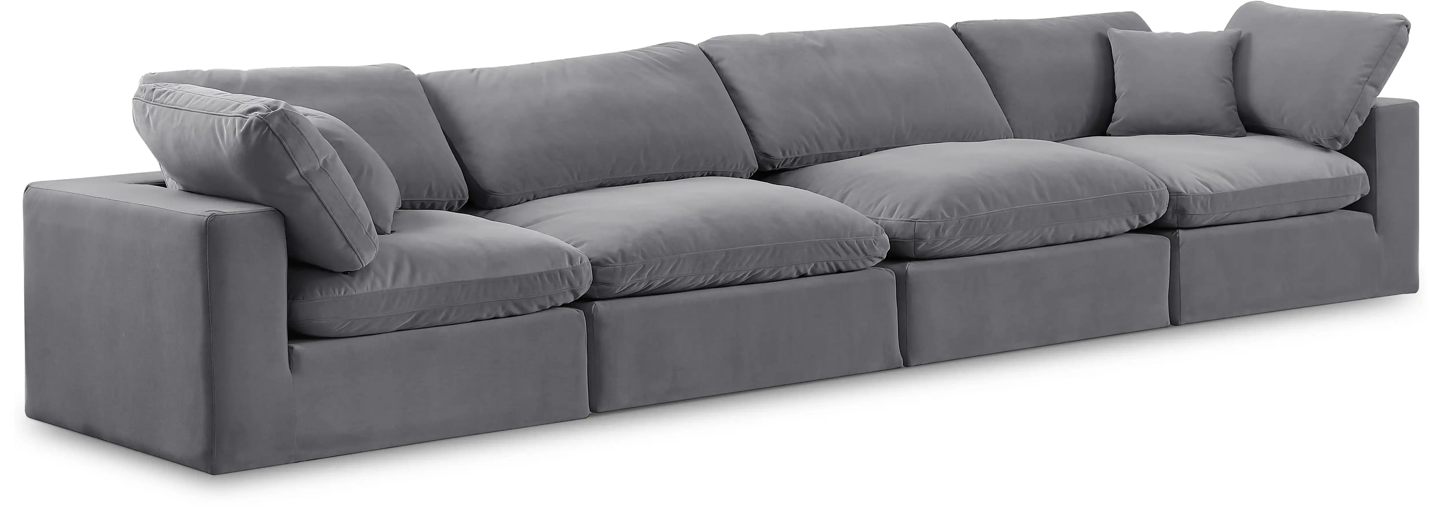 Comfy - Velvet Modular Sofa 4 Seats - Best Buy Furniture