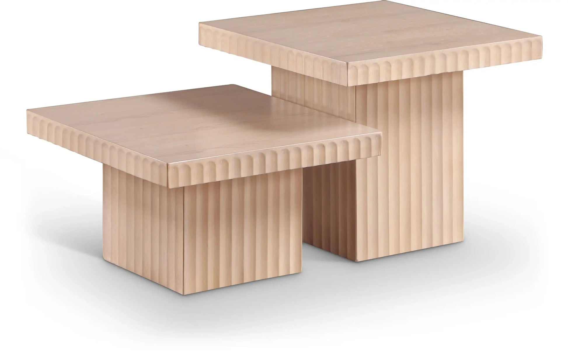 Spencer - Oak Veneer 2 Piece Coffee Table - Best Buy Furniture