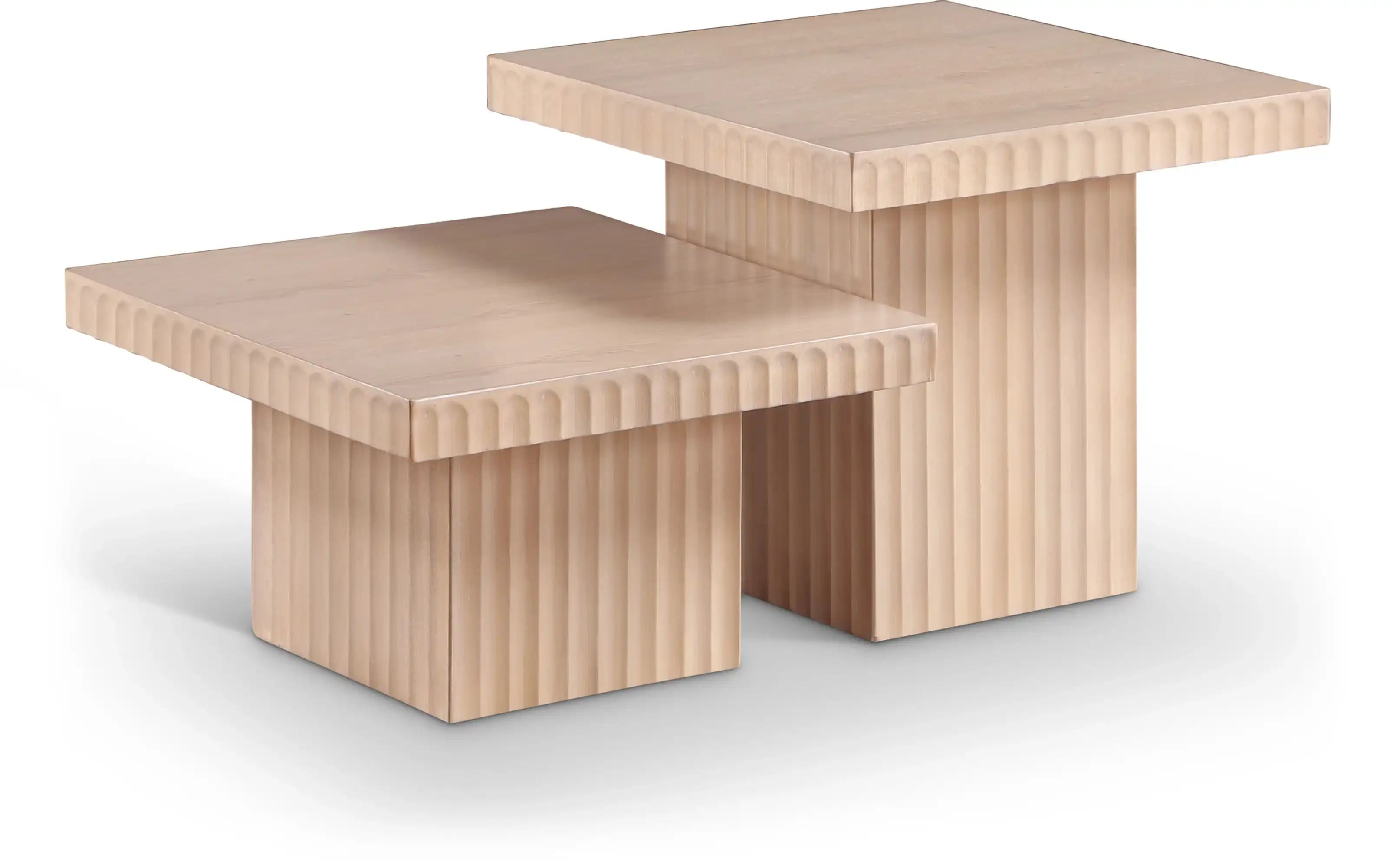 Spencer - Oak Veneer 2 Piece Coffee Table - Best Buy Furniture