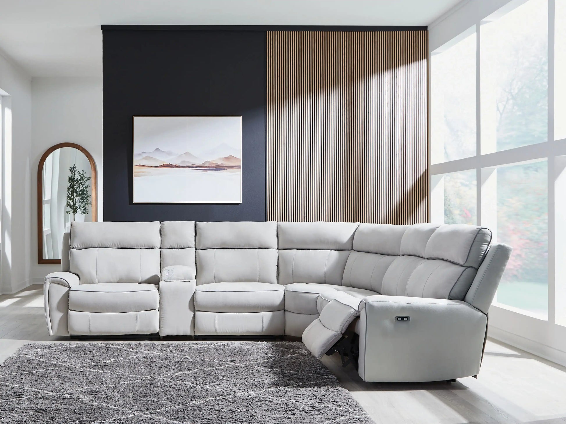 Social Pointe - Reclining Sectional - Best Buy Furniture