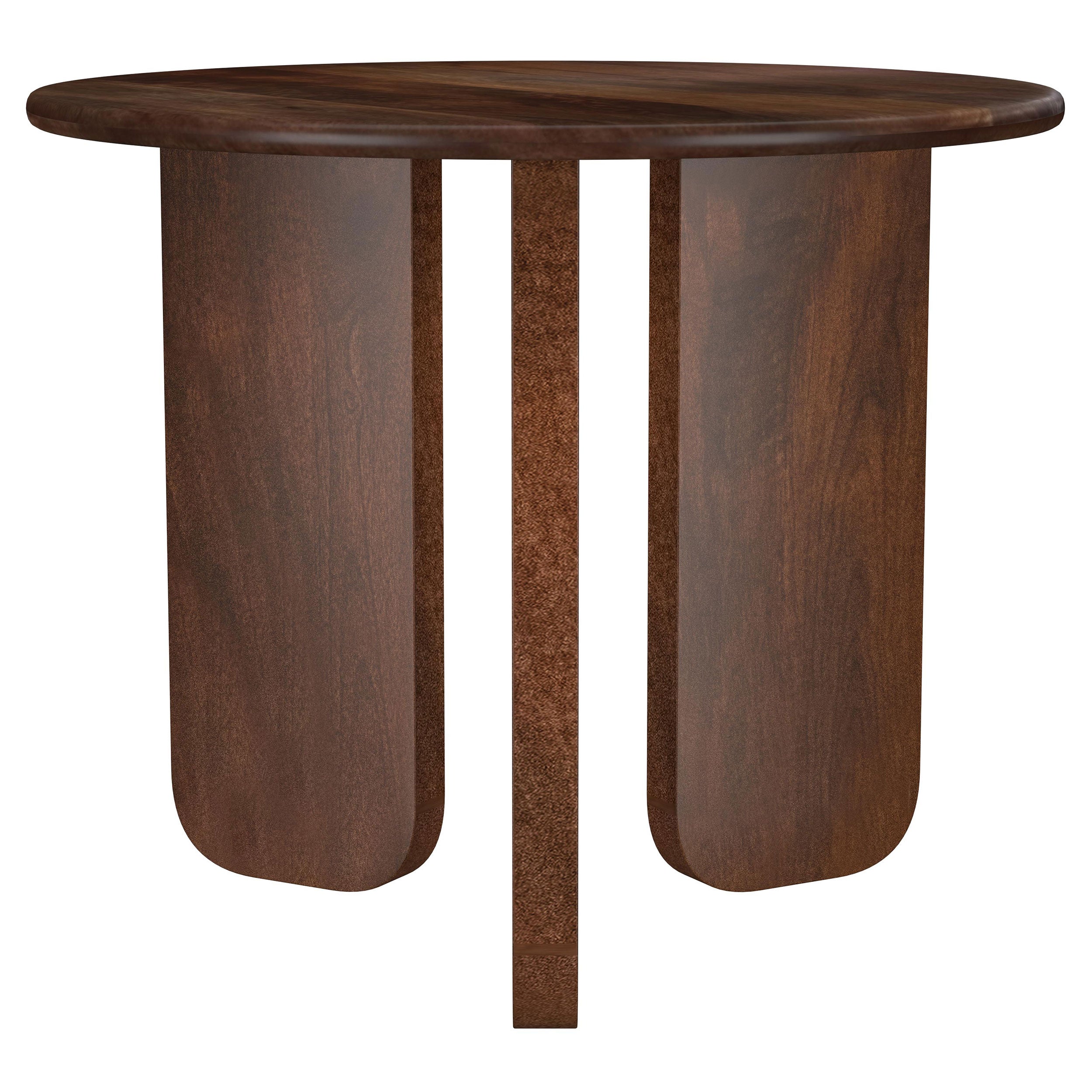Dale Round Solid Mango Wood Side End Table Brown-