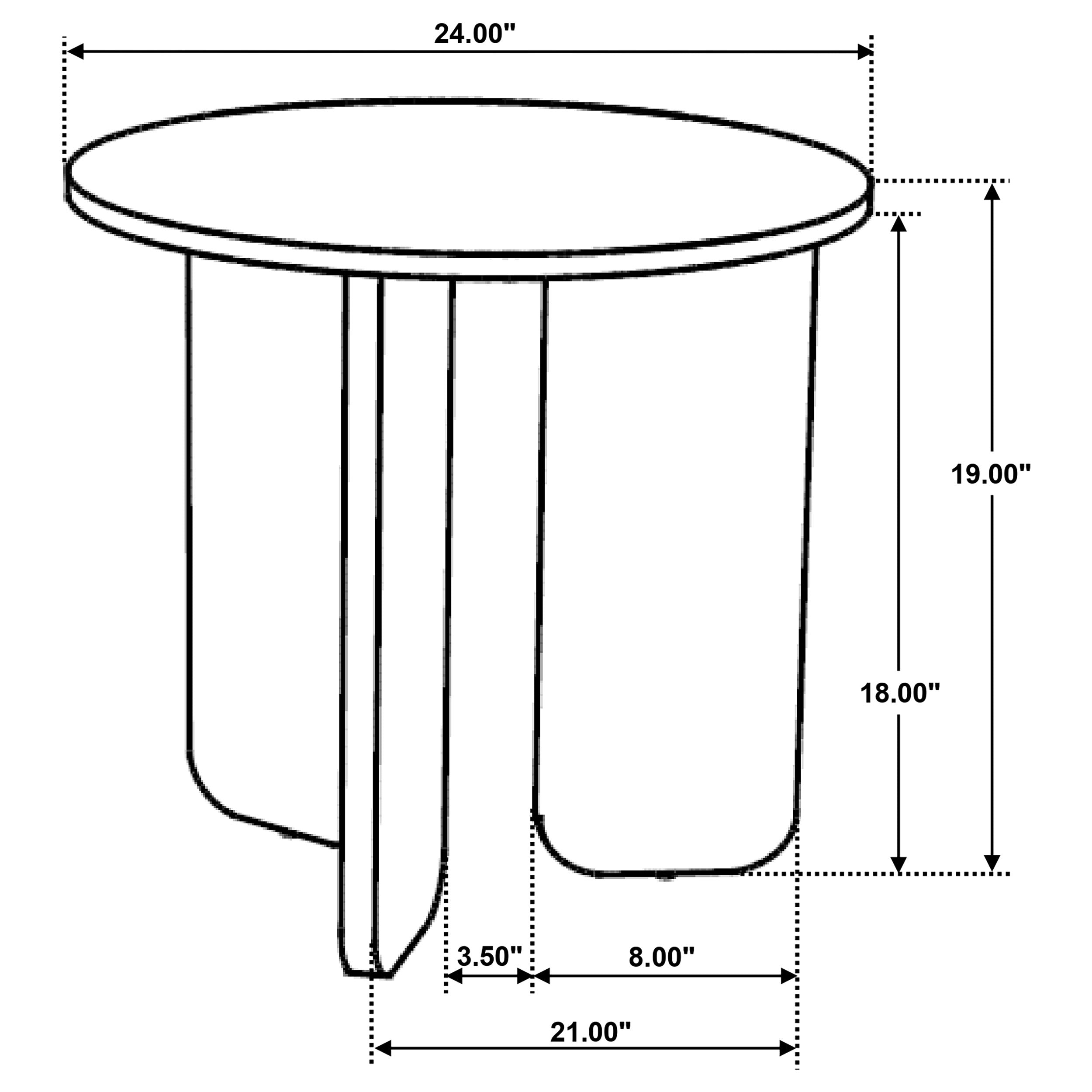 Dale Round Solid Mango Wood Side End Table Brown-