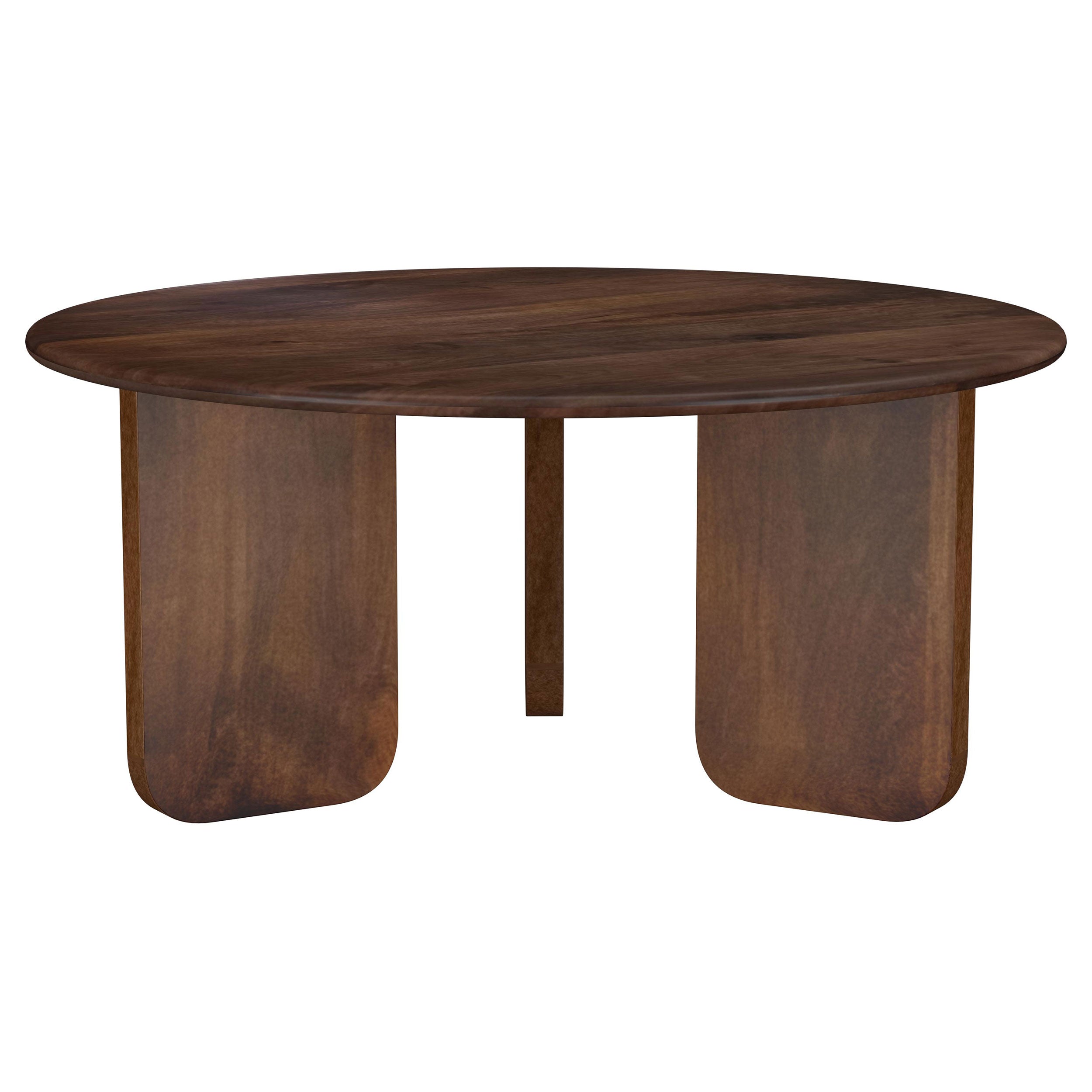 Dale Round Solid Mango Wood Coffee Table Brown-