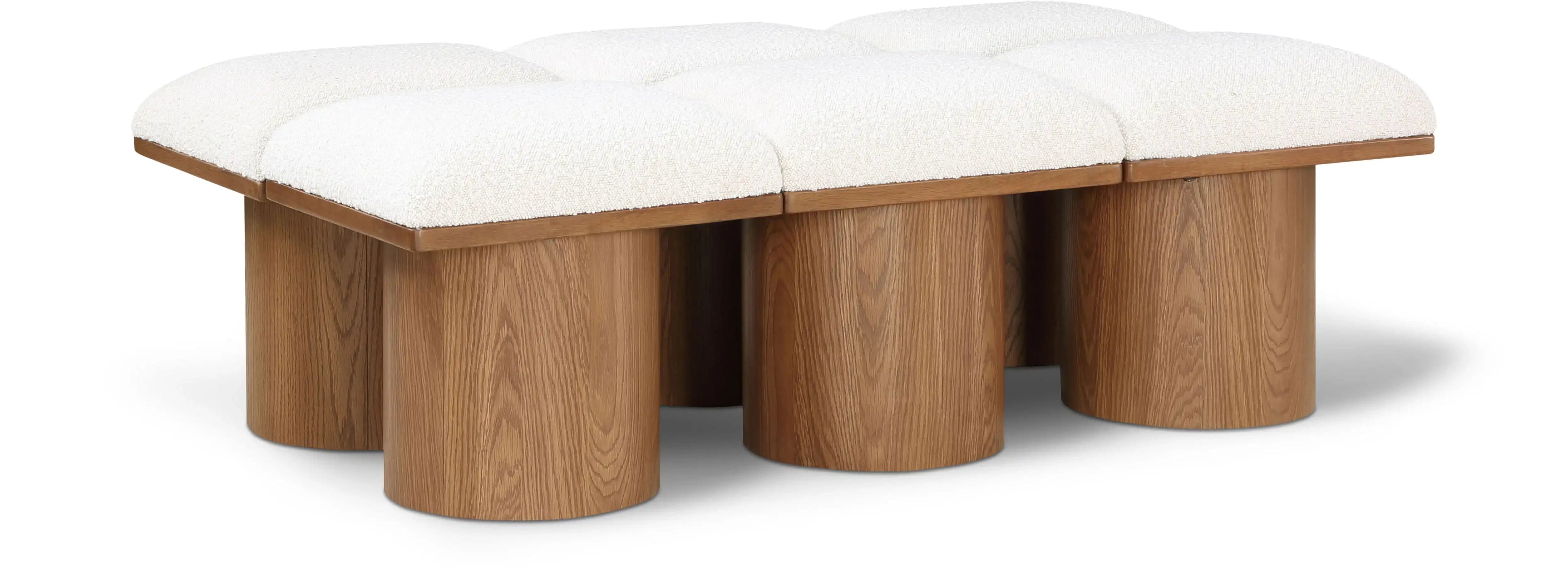 Pavilion - 6 Piece Modular Bench With Brown Base - Best Buy Furniture