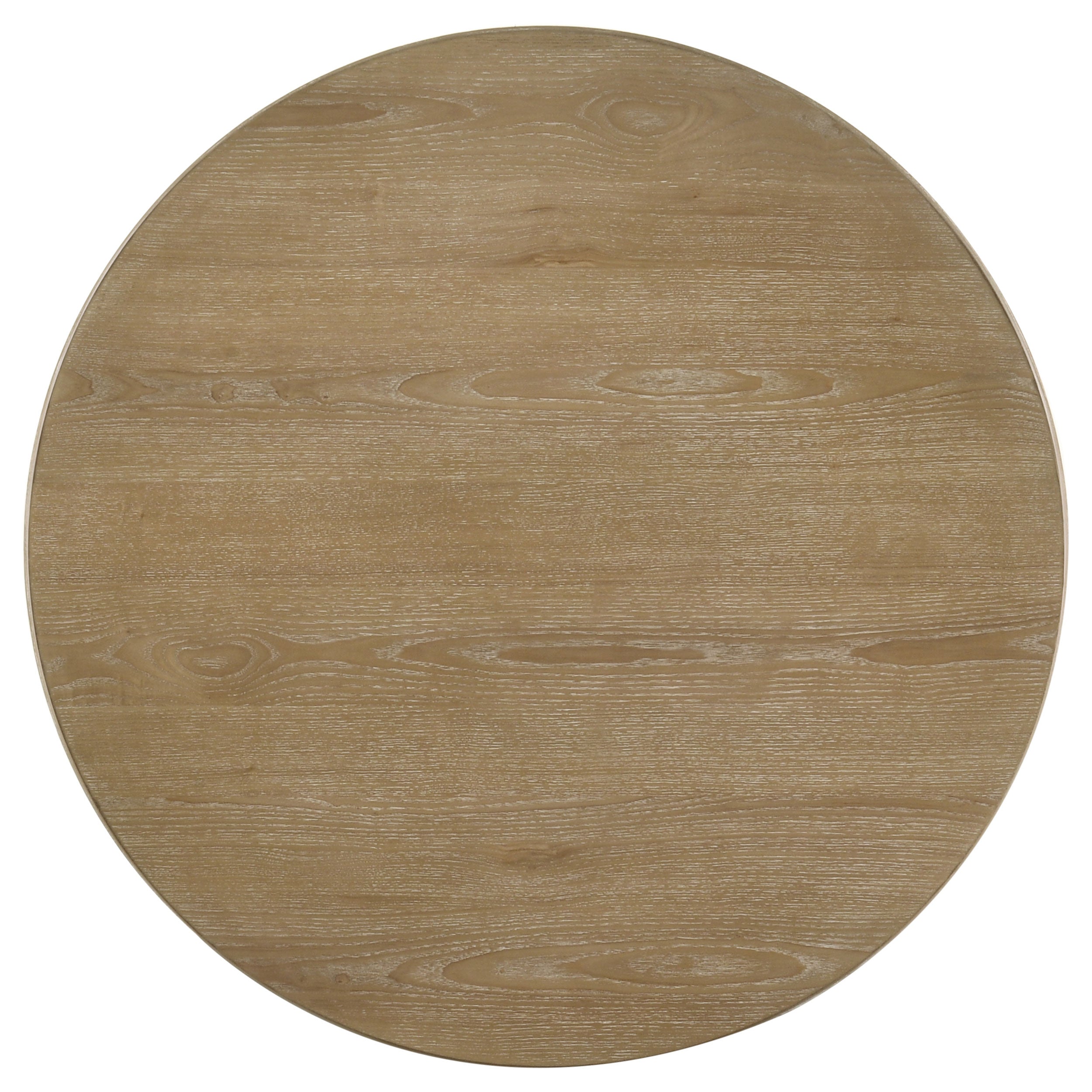 Adina 36-inch Round Wood Coffee Table Distressed Light Brown-
