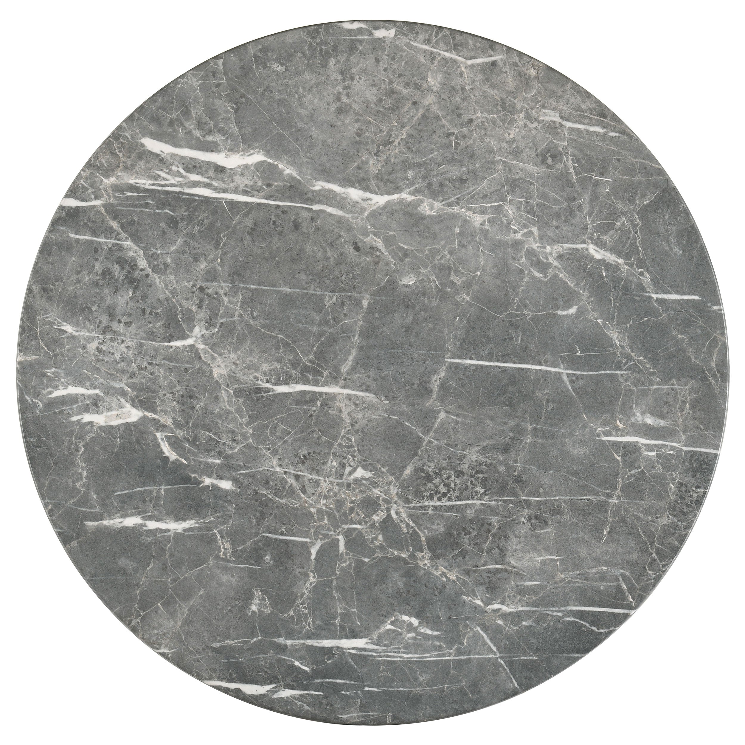 Franklin 36-inch Round Pedestal Coffee Table Grey and Dark Brown-