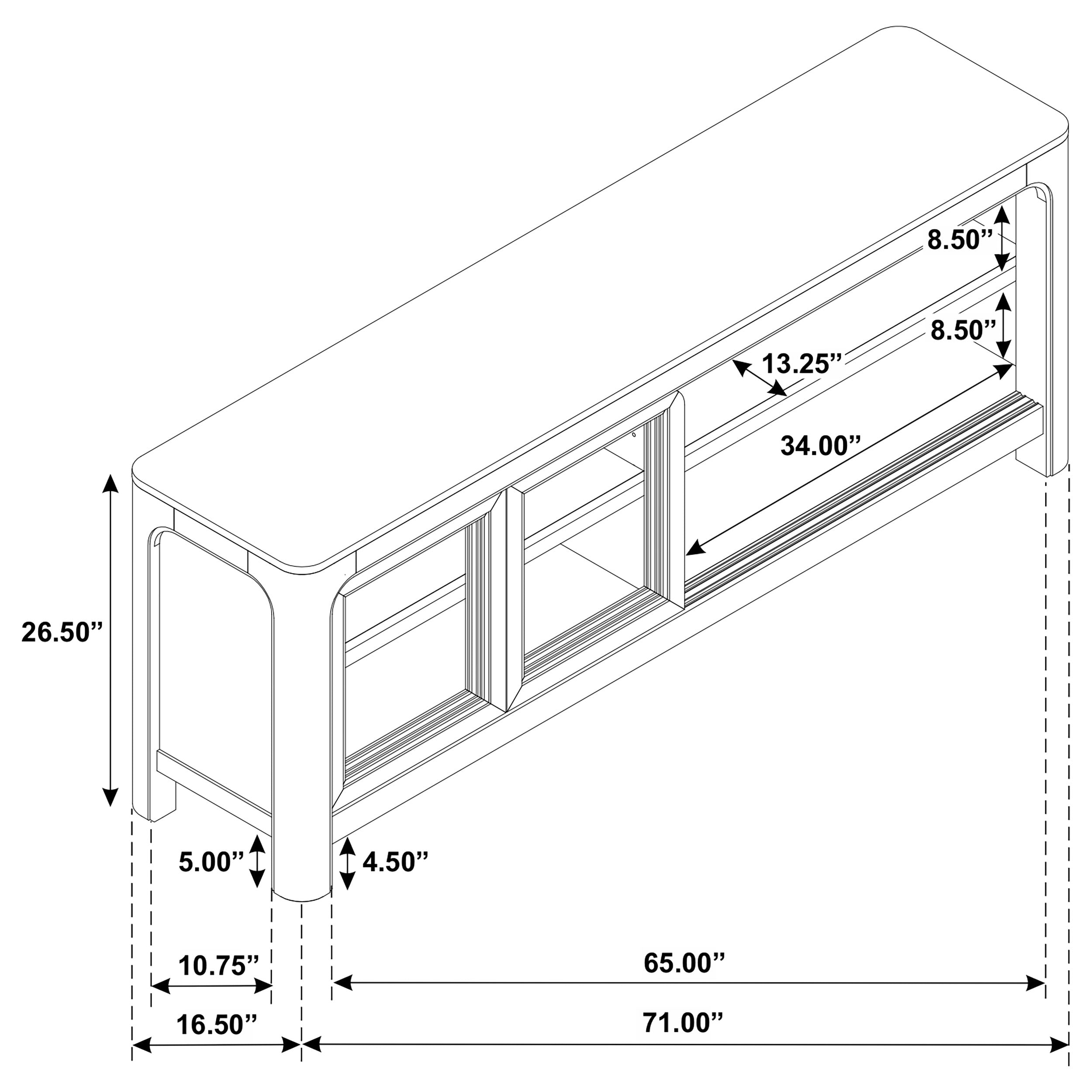 Solano 71-inch 2-door TV Stand Media Console Weathered Mango-