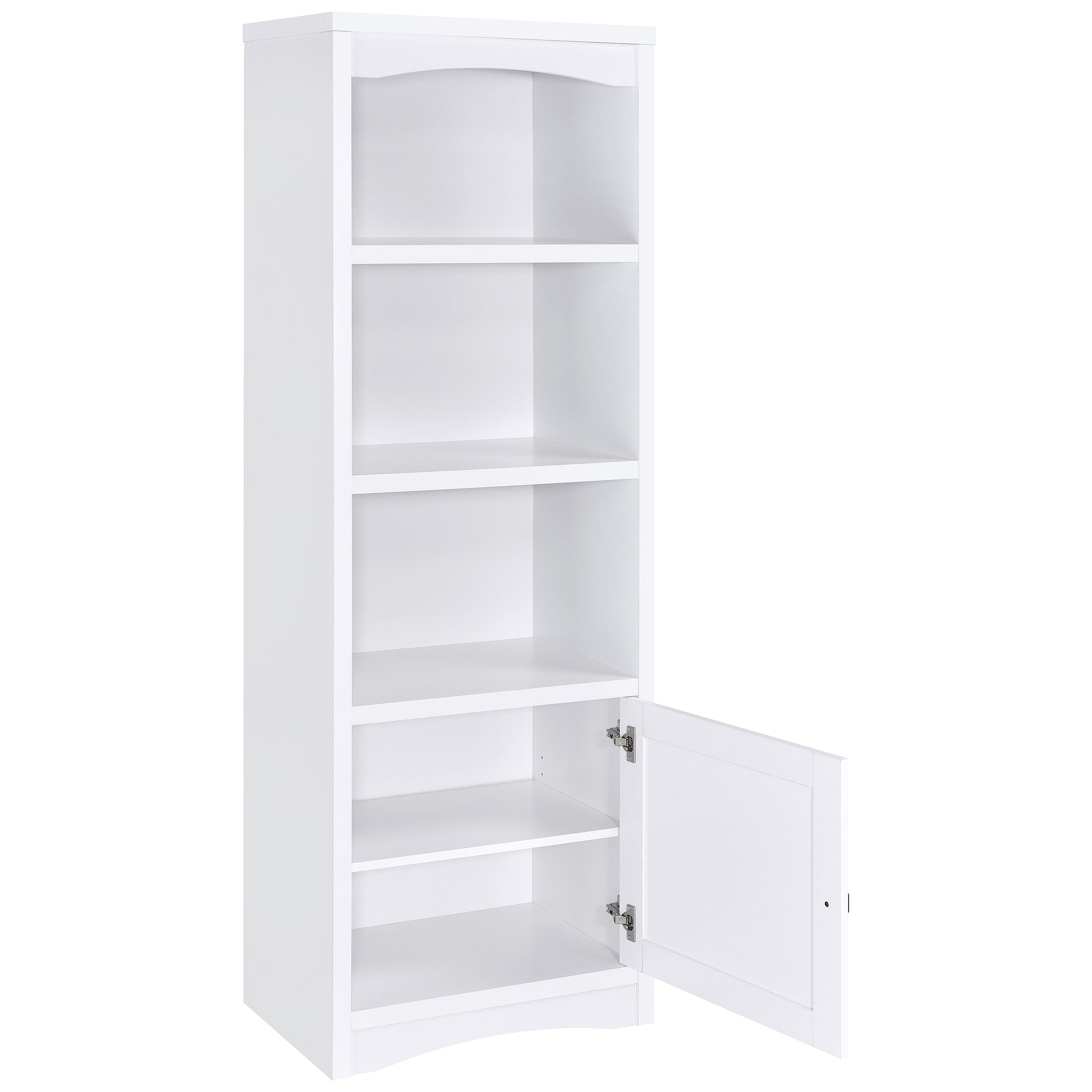 Laughlin 4-shelf Engineered Wood Media Tower White-