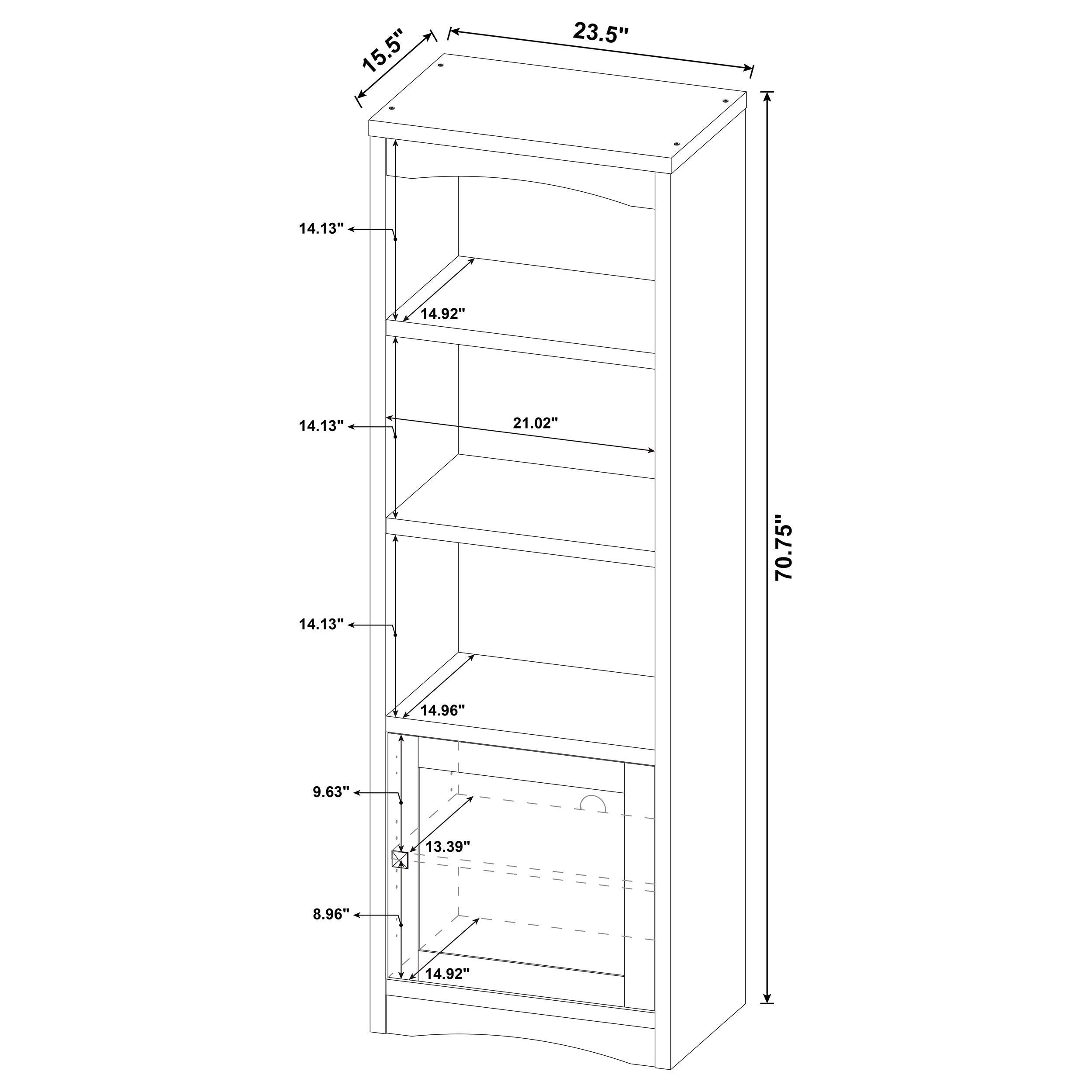 Laughlin 4-shelf Engineered Wood Media Tower White-