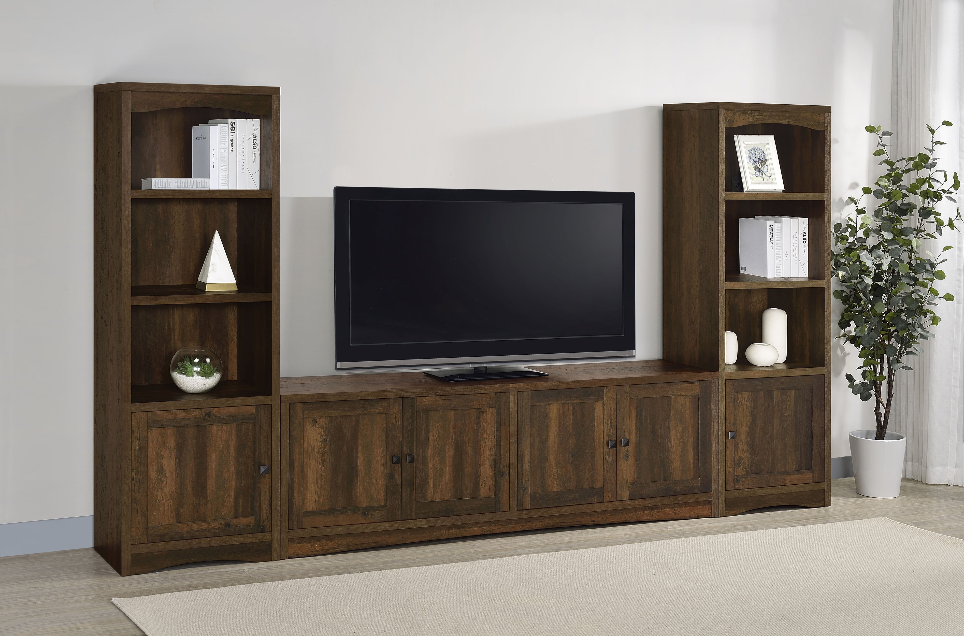Laughlin 3-piece Entertainment Center TV Stand Dark Pine-