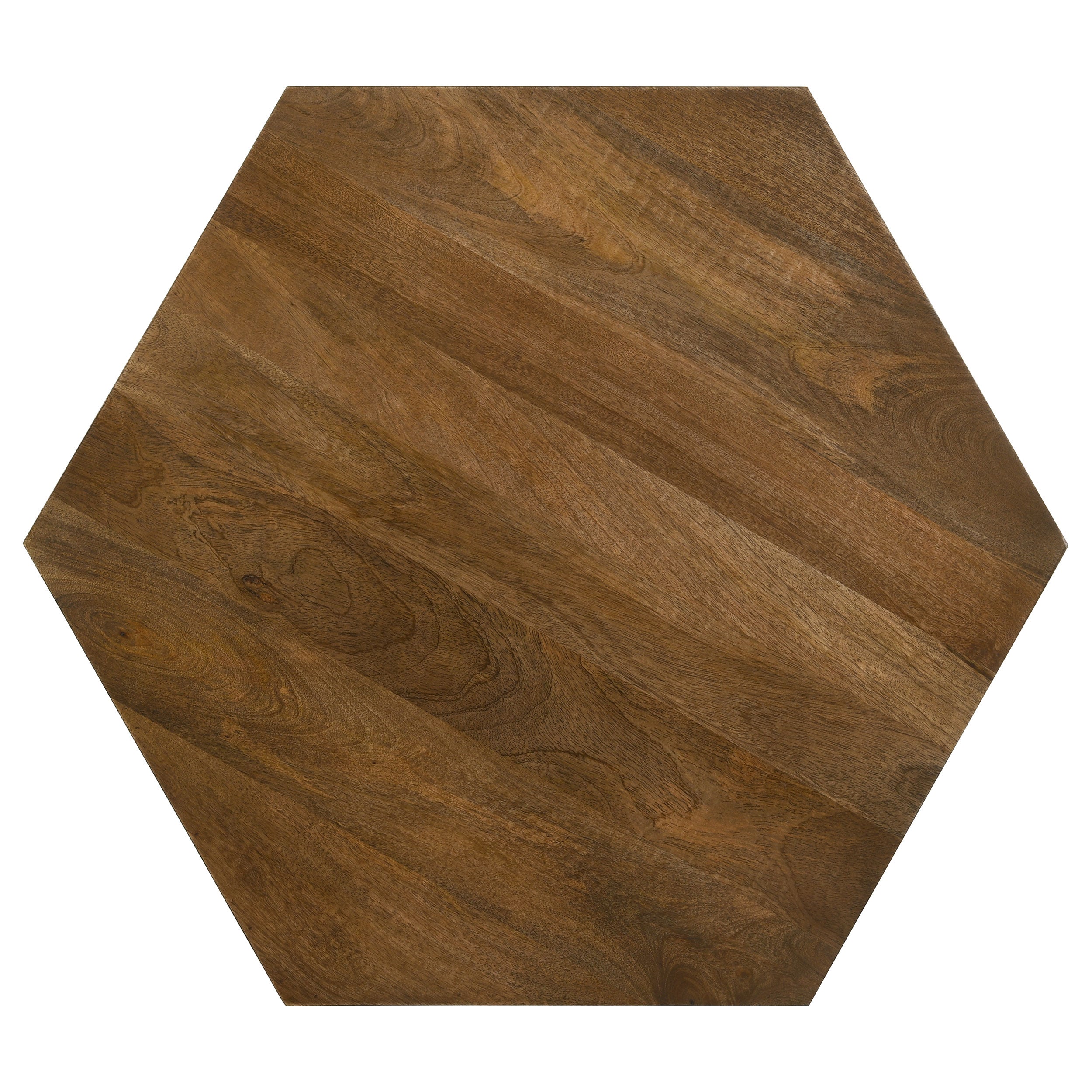 Zalika Hexagonal Solid Mango Wood Coffee Table Natural-CoasterElevations