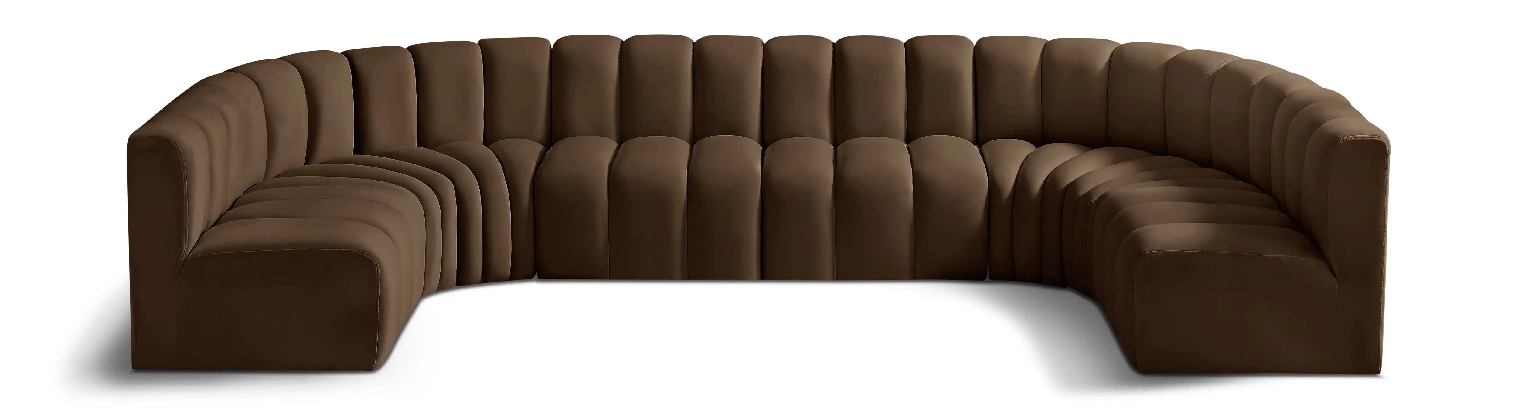 Arc - Velvet Modular U-Shaped Sectional - Best Buy Furniture
