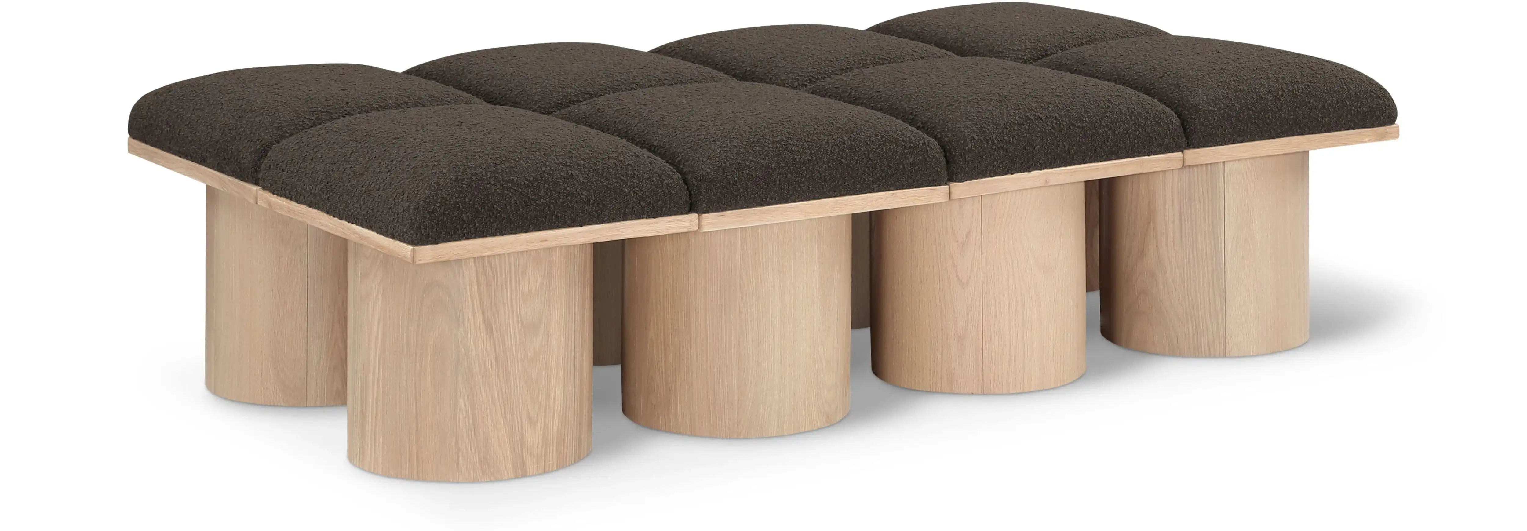 Pavilion - 8 Piece Modular Bench With Natural Base - Best Buy Furniture