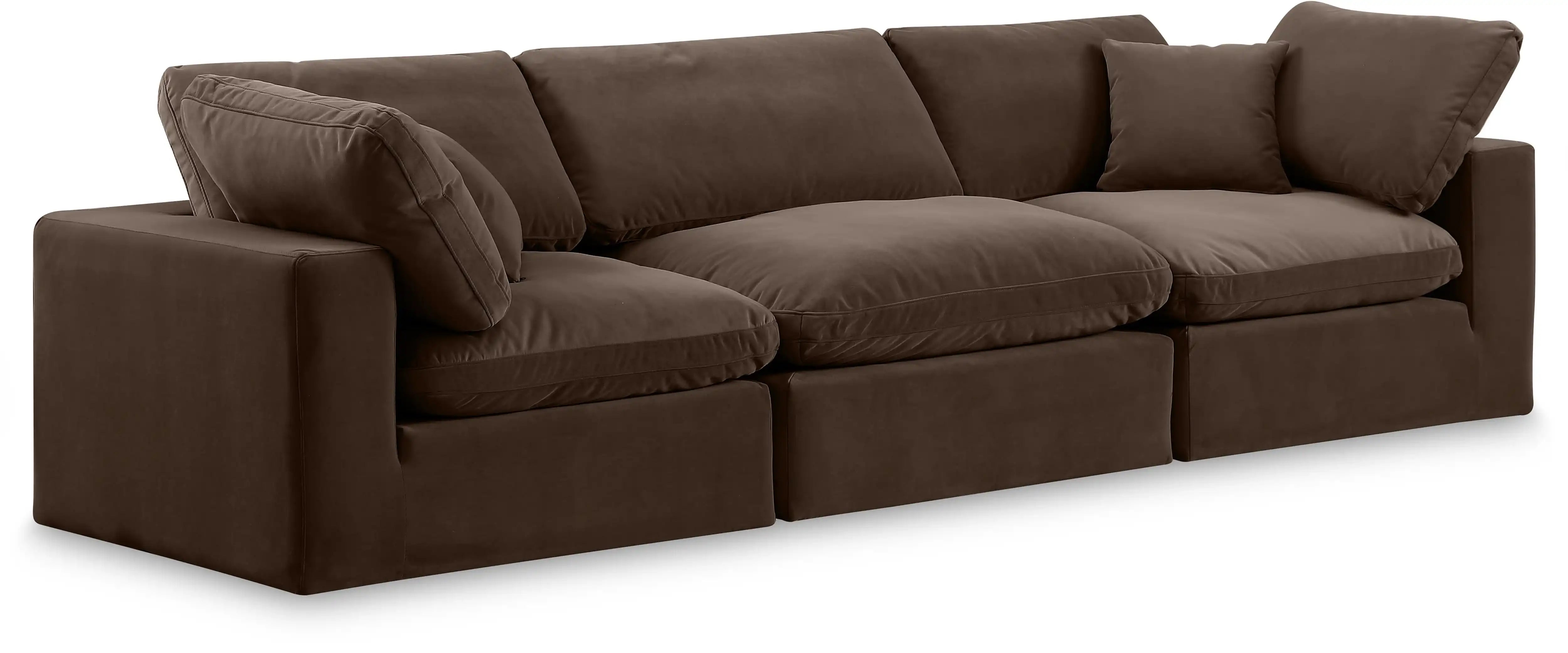 Comfy - Velvet Modular Sofa 3 Seats - Best Buy Furniture