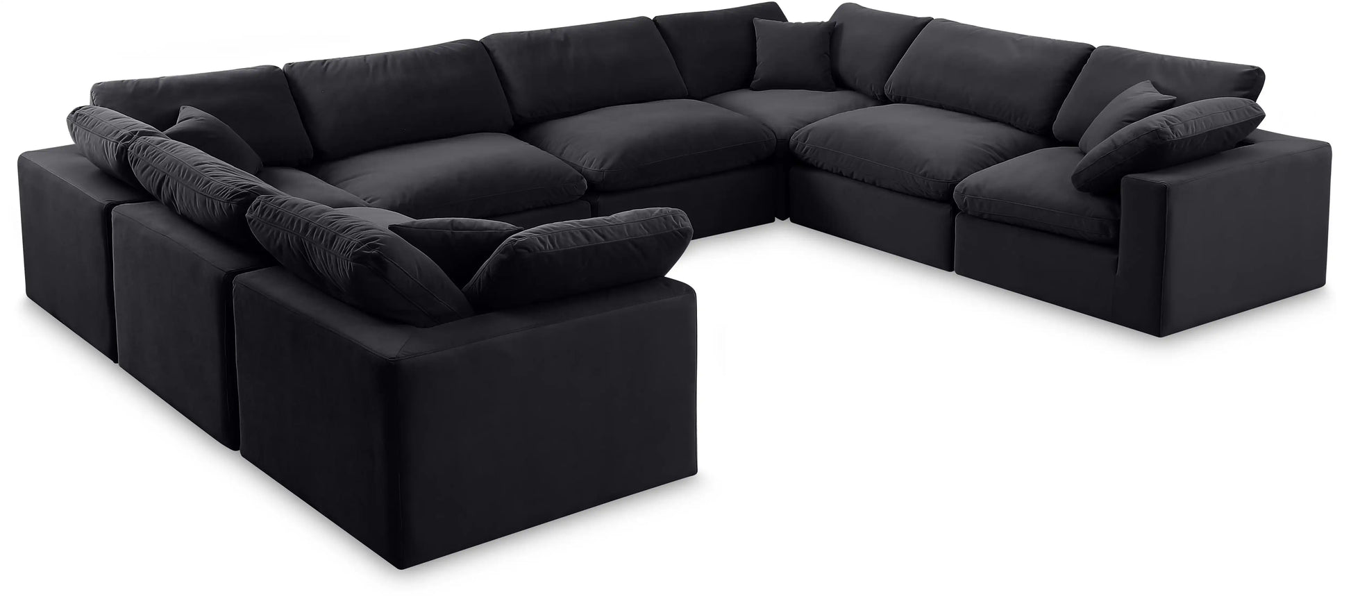 Comfy - 8 Piece Velvet Modular Sectional - Best Buy Furniture