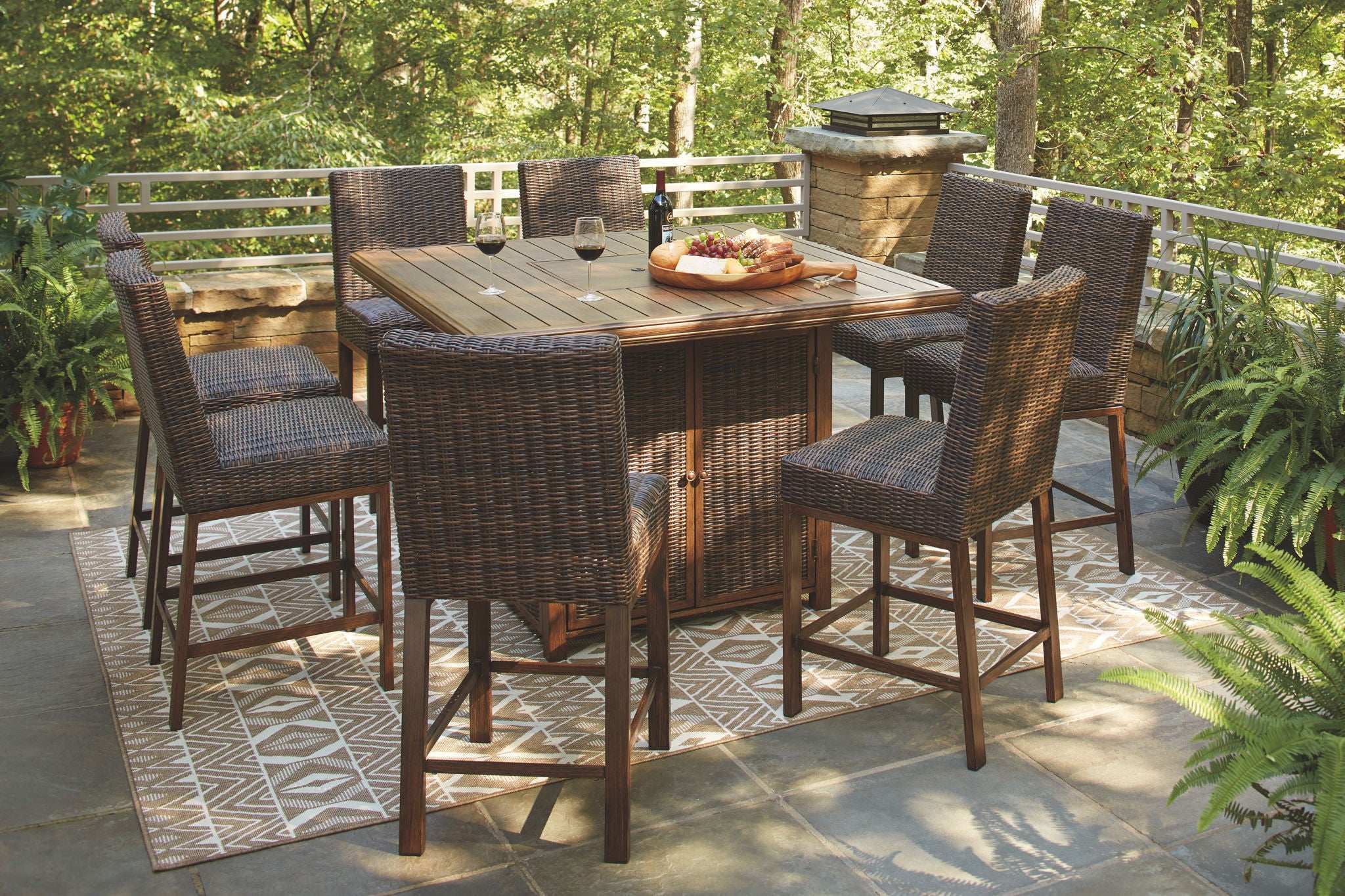 Paradise Trail - Outdoor Fire Pit Table Set - Best Buy Furniture