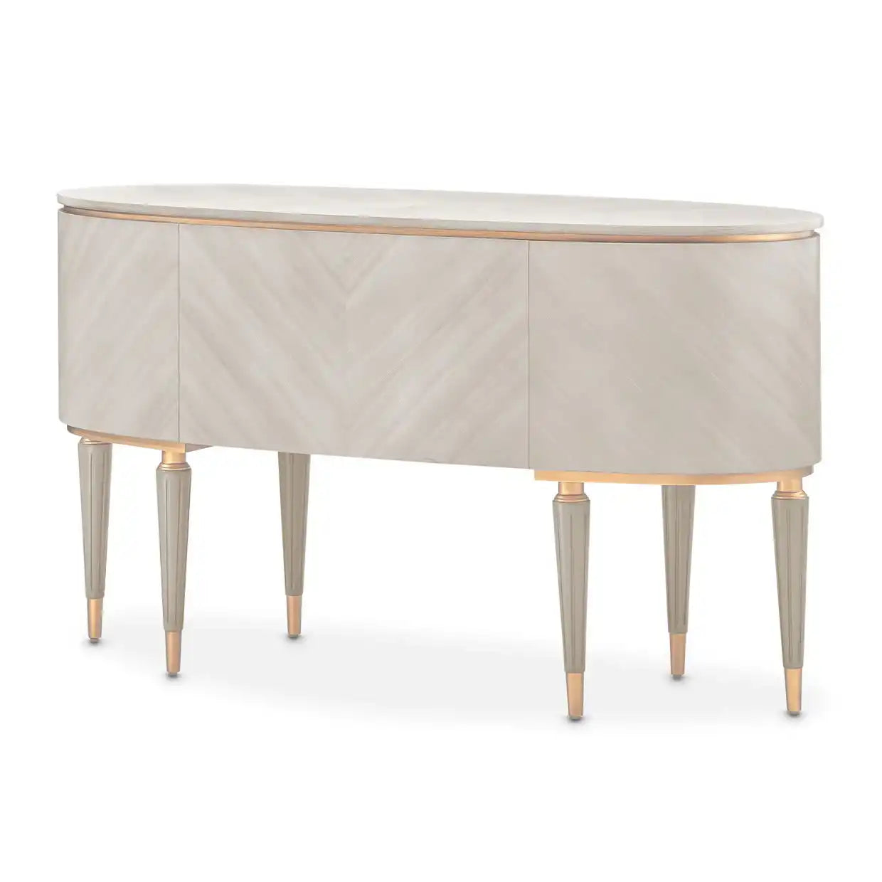 St. Charles - Vanity Desk - Dove Gray - Best Buy Furniture