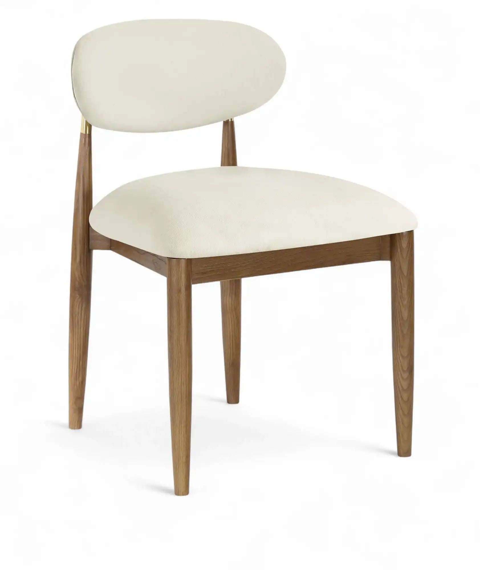 Riccio - Fabric Dining Side Chair (Set of 2) - Walnut Frame - Best Buy Furniture