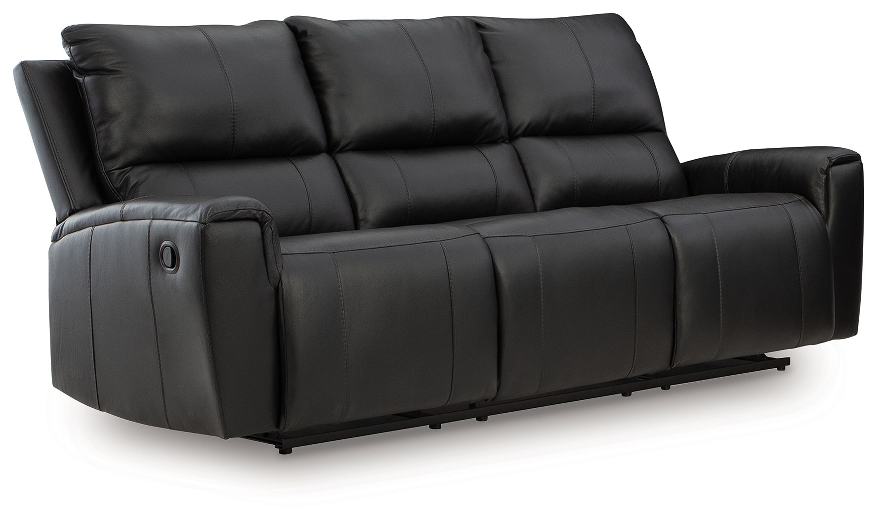 Glossmore - Reclining Sofa - Black - Best Buy Furniture