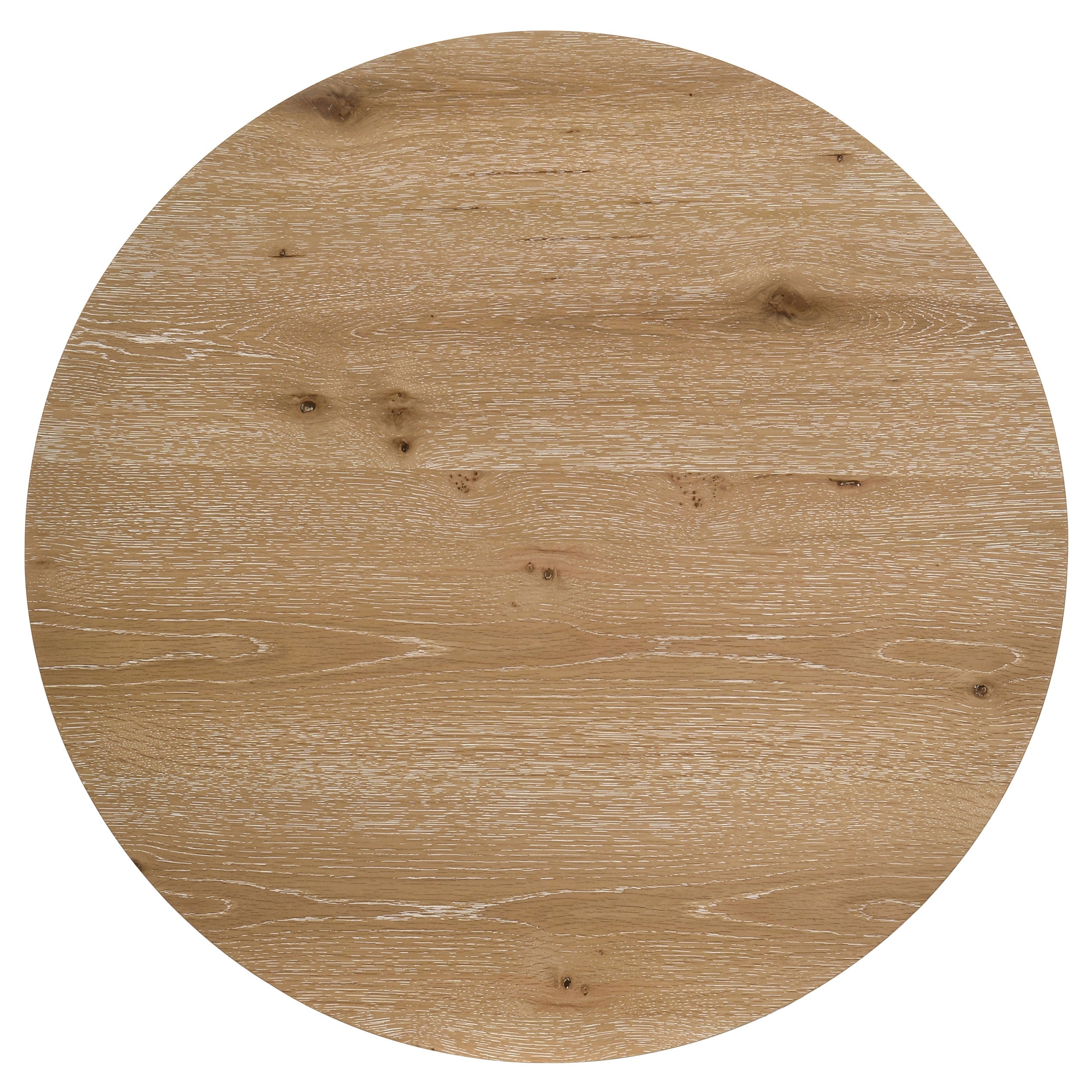 Kessler Round Sculptural Wood Coffee Table Light Oak-
