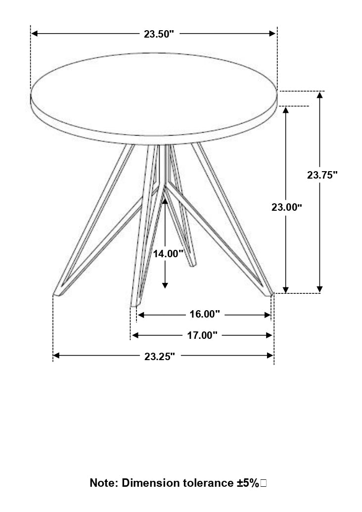 Hadi Round SmartTop Side End Table Cement and Gunmetal-CoasterEveryday