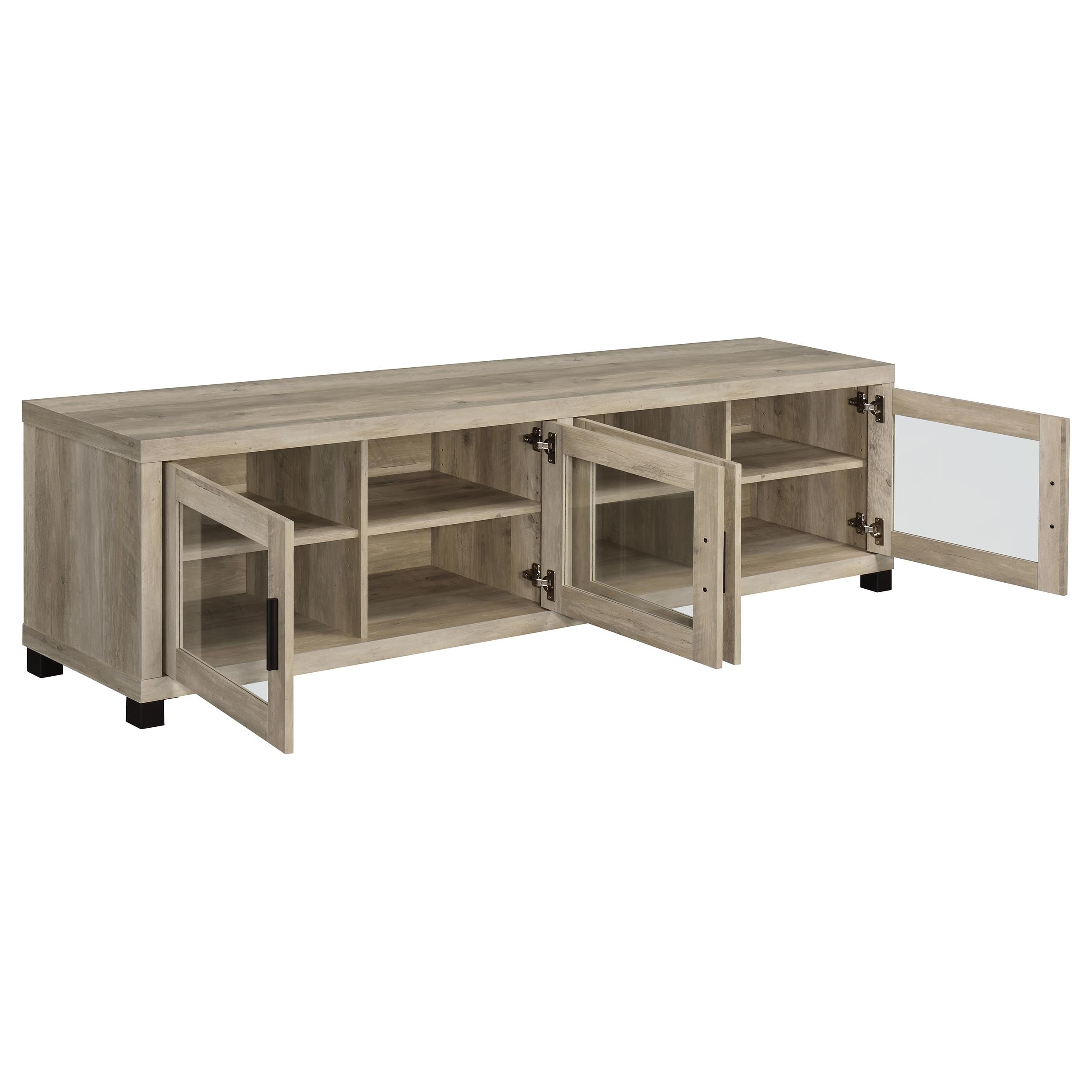 Sachin 3-piece 79-inch TV Entertainment Center Antique Pine-