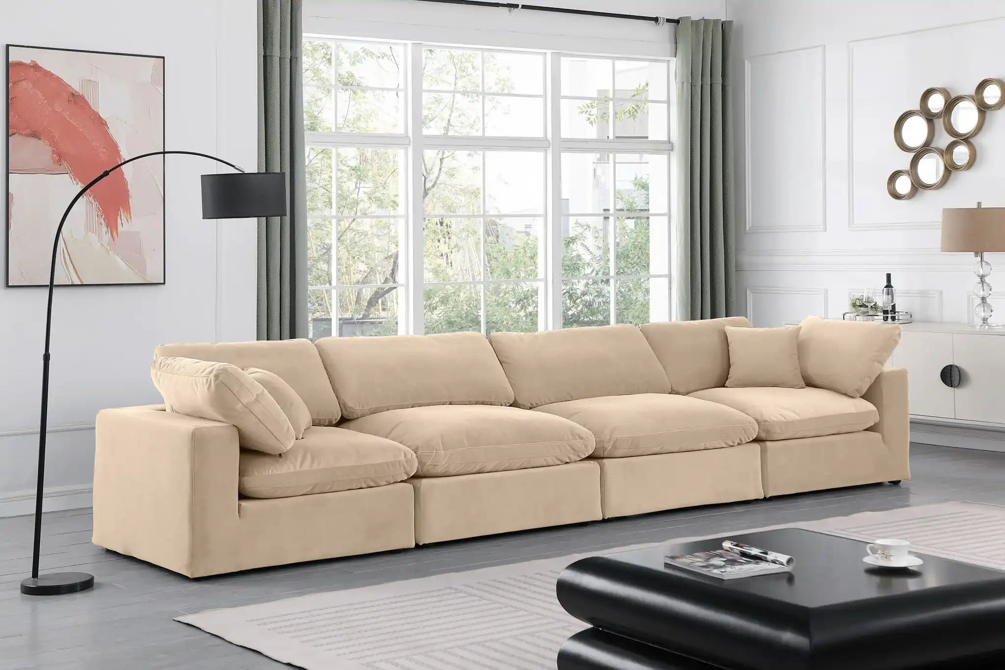 Comfy - Velvet Modular Sofa 4 Seats