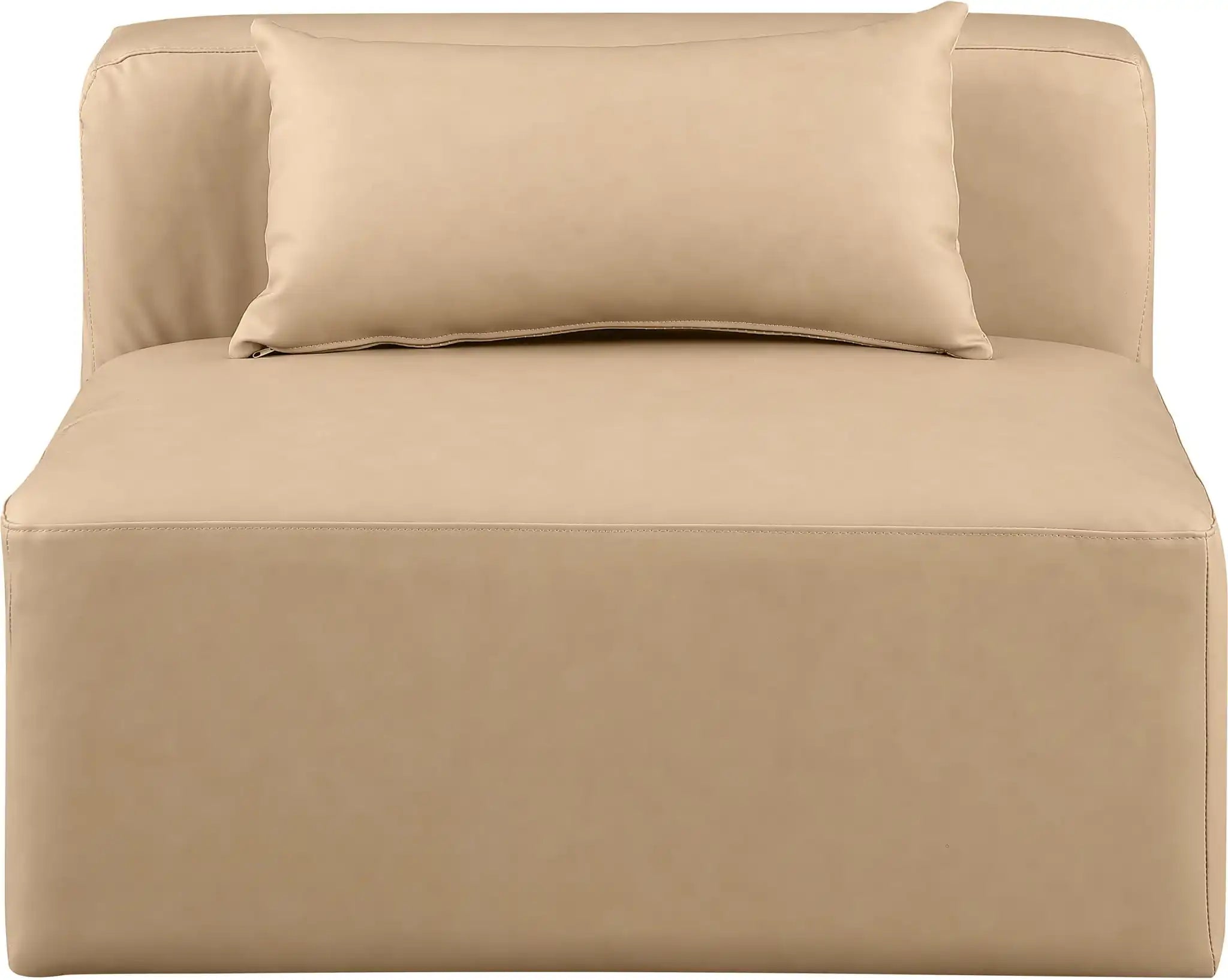 Cube - Armless Chair - Tan