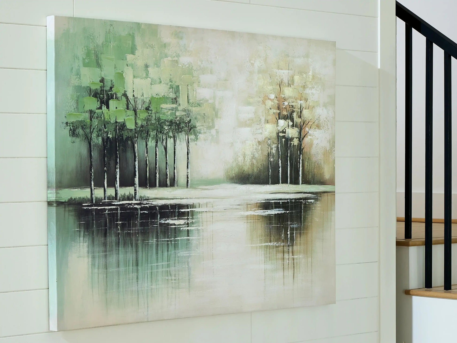 Garlenridge - Wall Art - Green / Tan / White - Best Buy Furniture