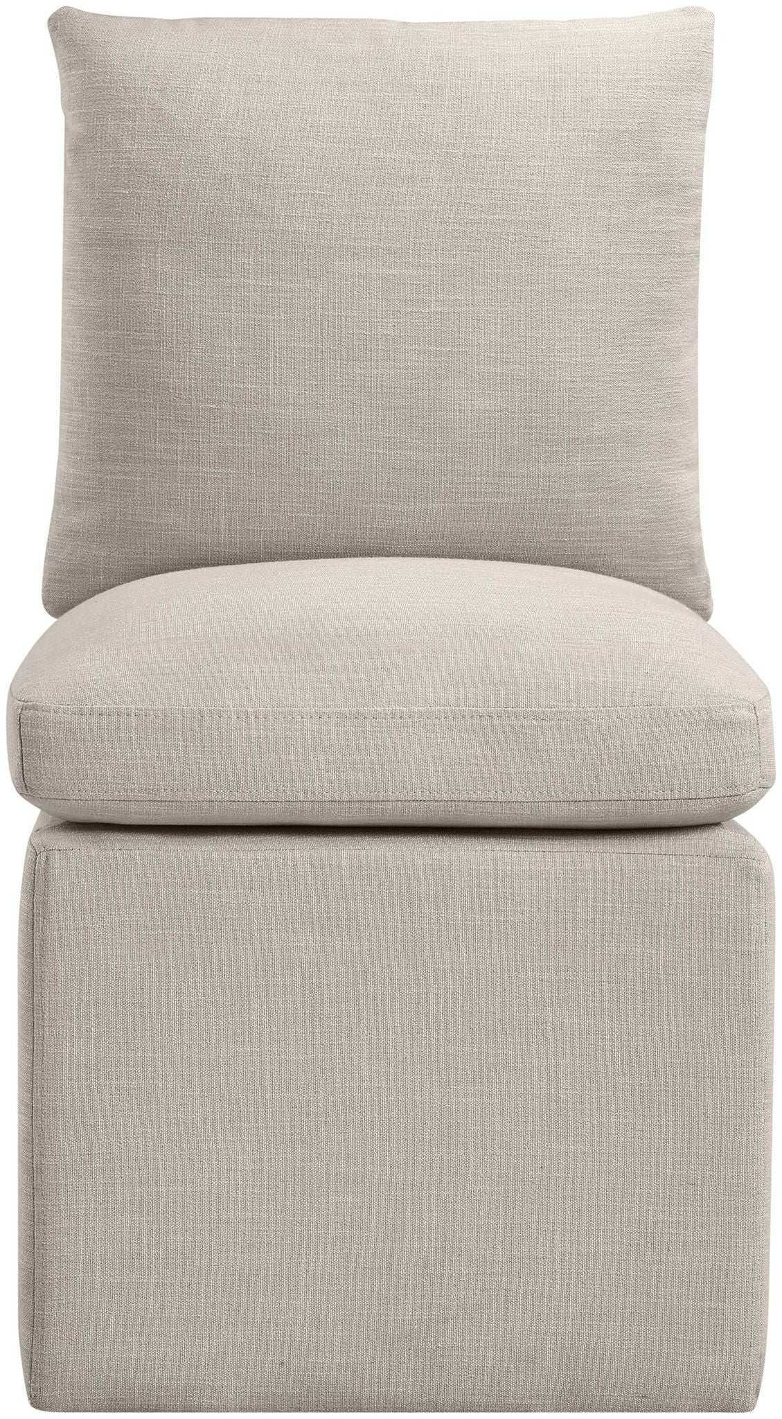 Nelori - Linen Textured Performance Fabric Upholstered Dining Chair (Set of 2)