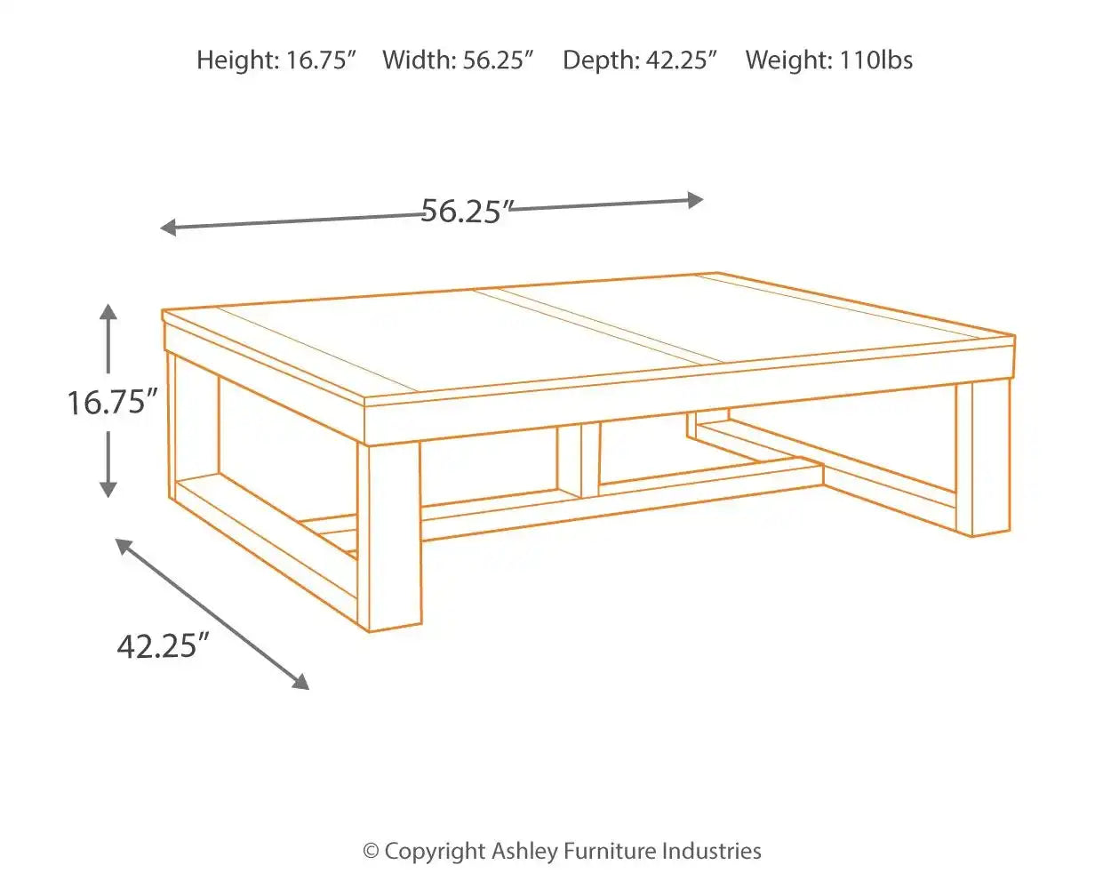 Watson - Rectangular Cocktail Table - Dark Brown - Best Buy Furniture