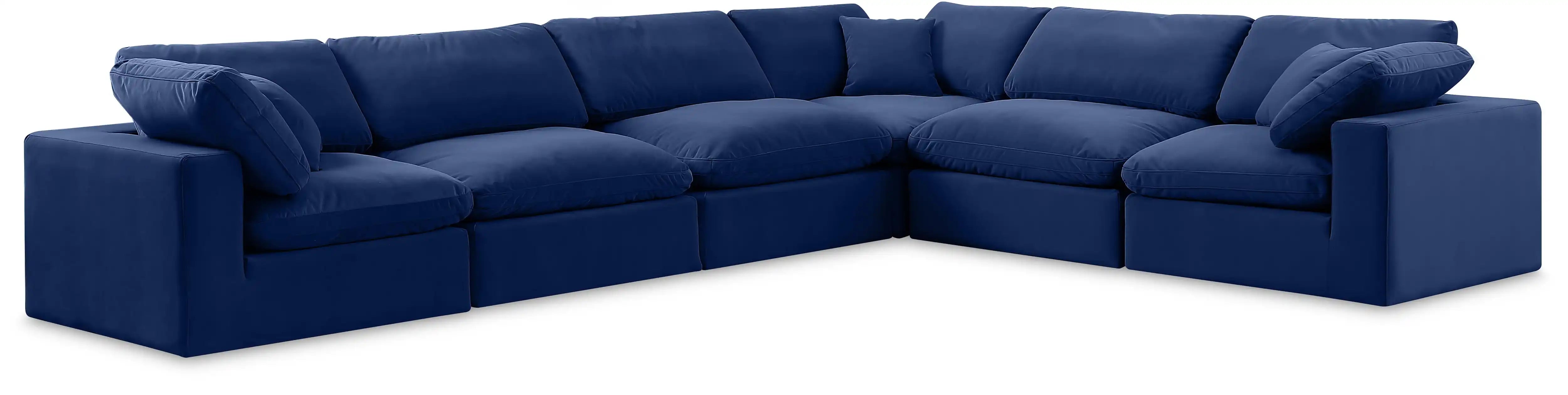 Comfy - 6 Piece Velvet Modular Corner Sectional - Best Buy Furniture