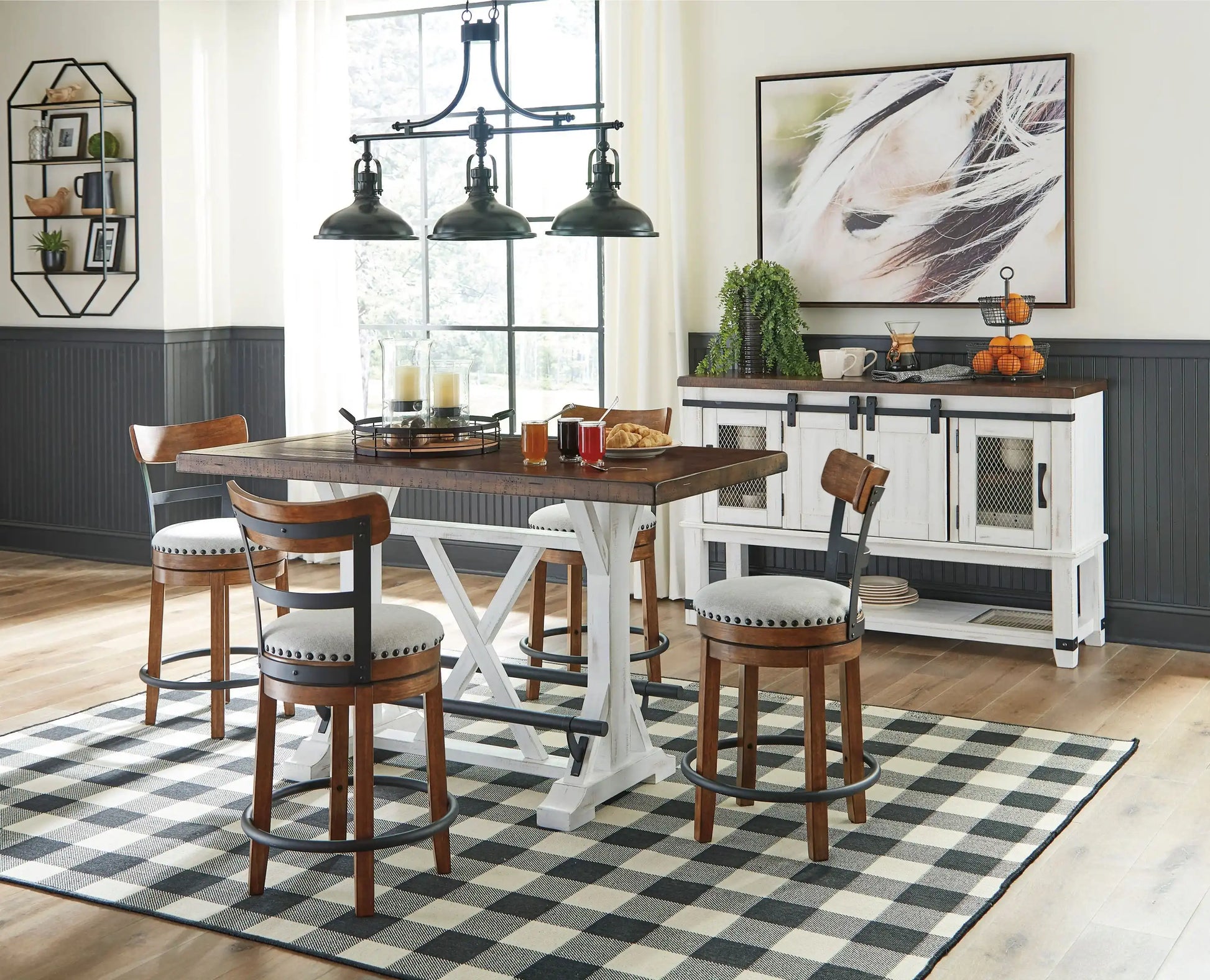 Valebeck - Counter Height Table Set - Best Buy Furniture