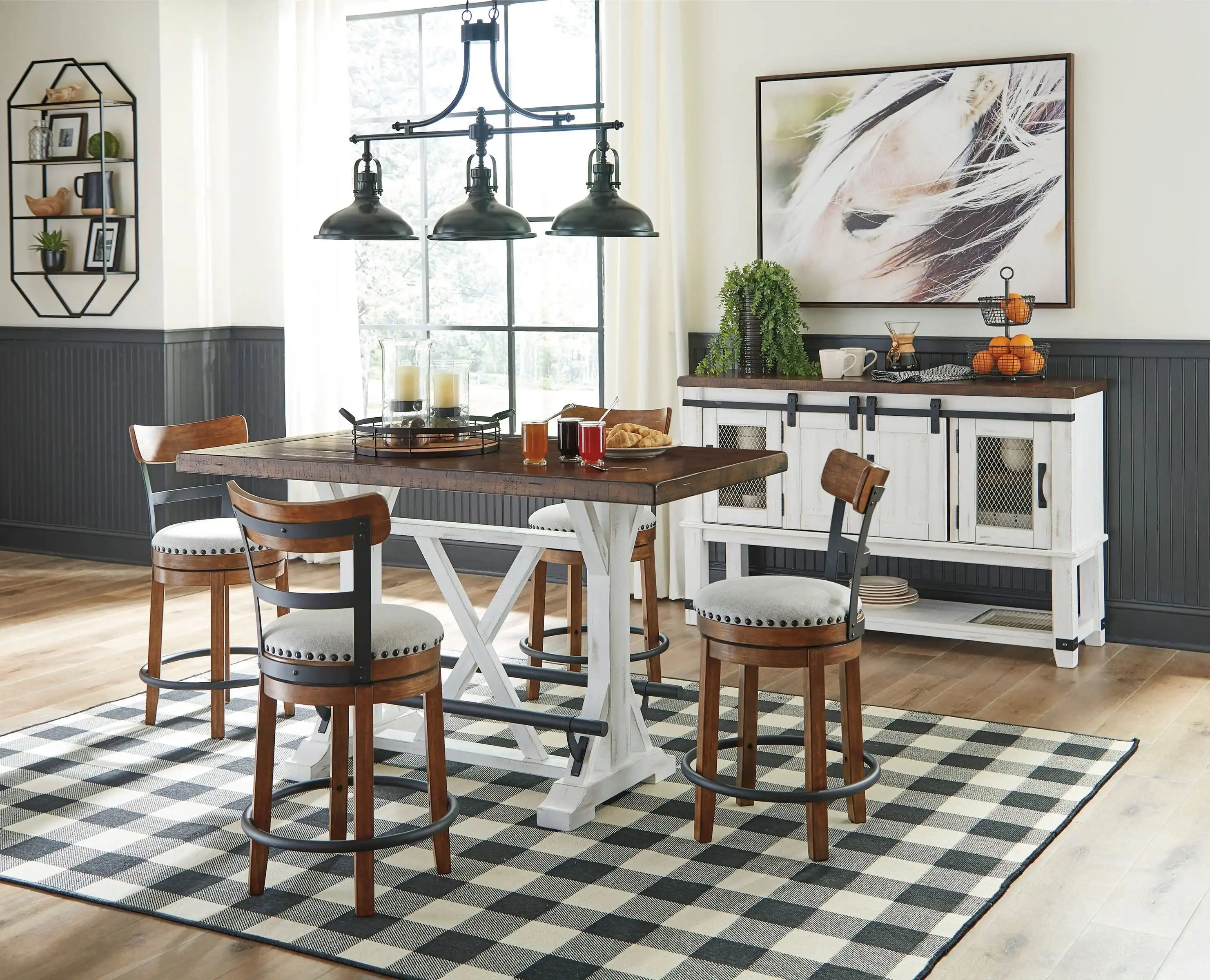 Valebeck - Counter Height Table Set - Best Buy Furniture