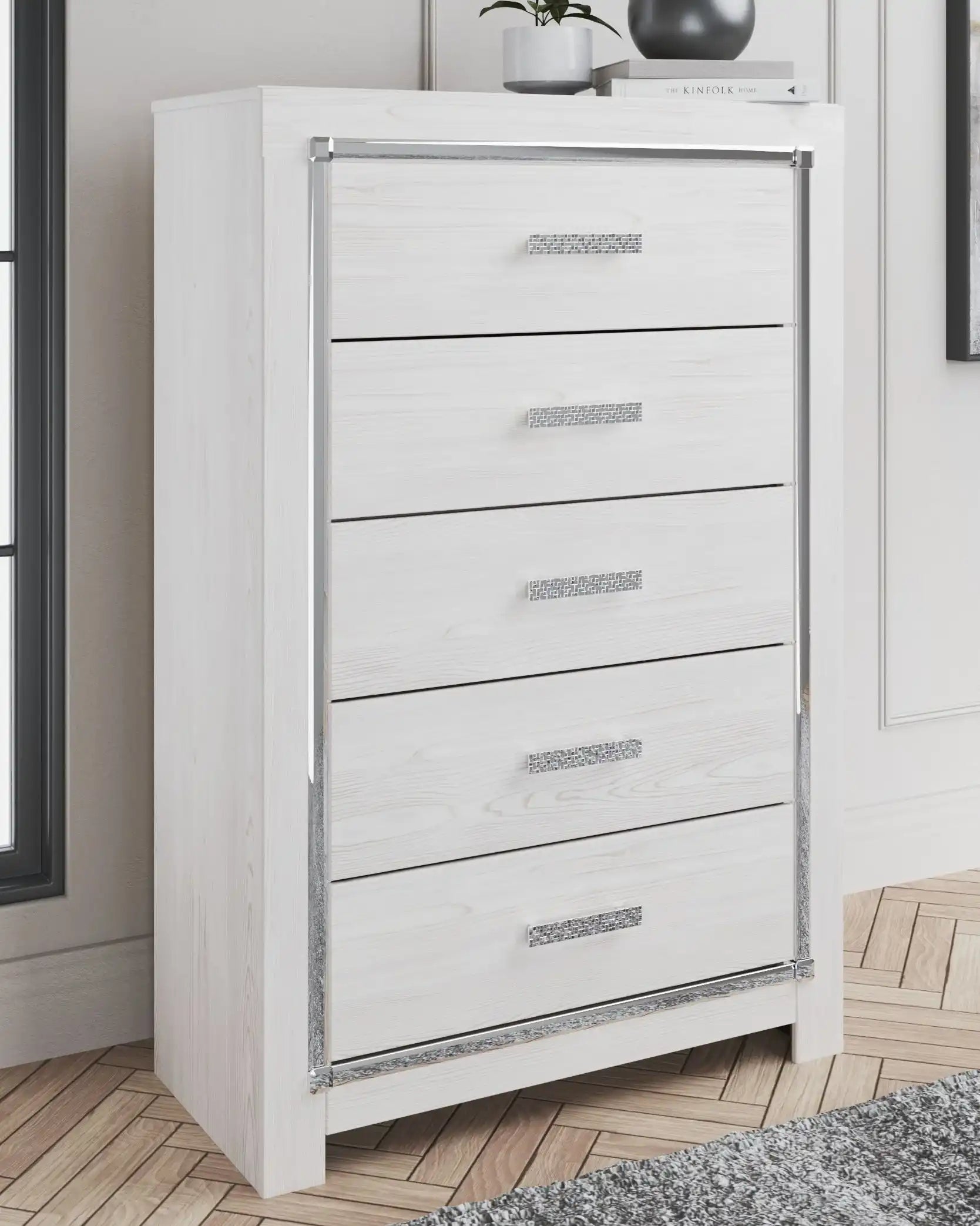 Altyra - Five Drawer Chest - White - Best Buy Furniture