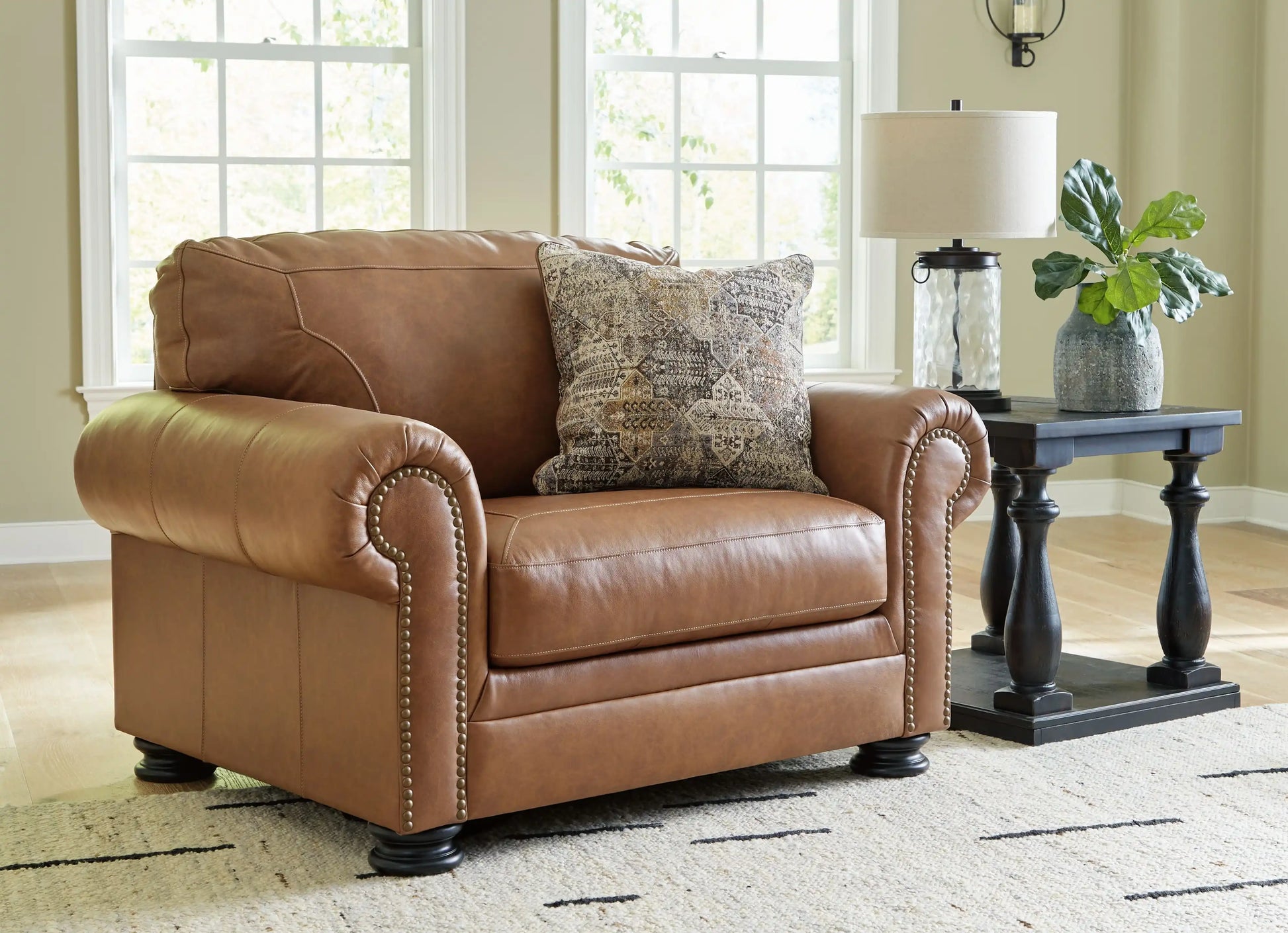 Carianna - Chair And A Half - Caramel - Best Buy Furniture