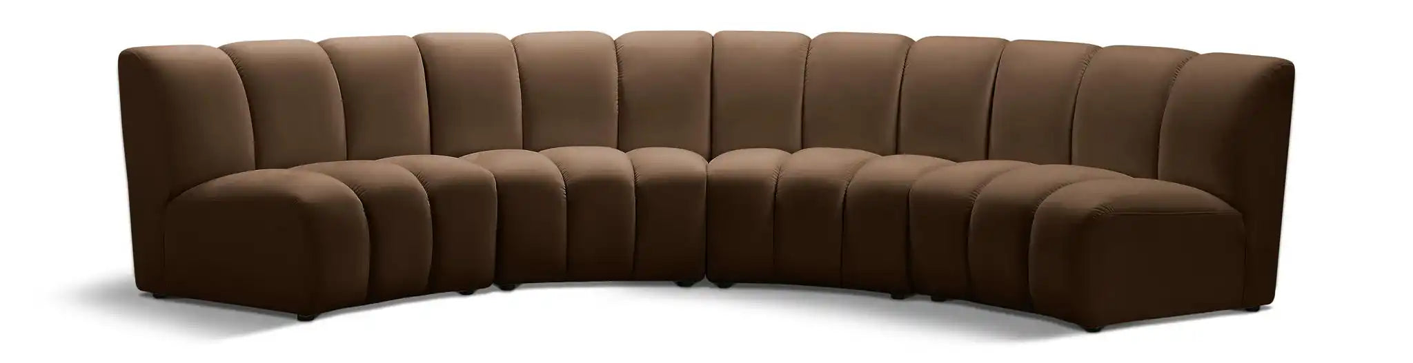 Infinity - 4 Piece Velvet Modular Sectional - Best Buy Furniture