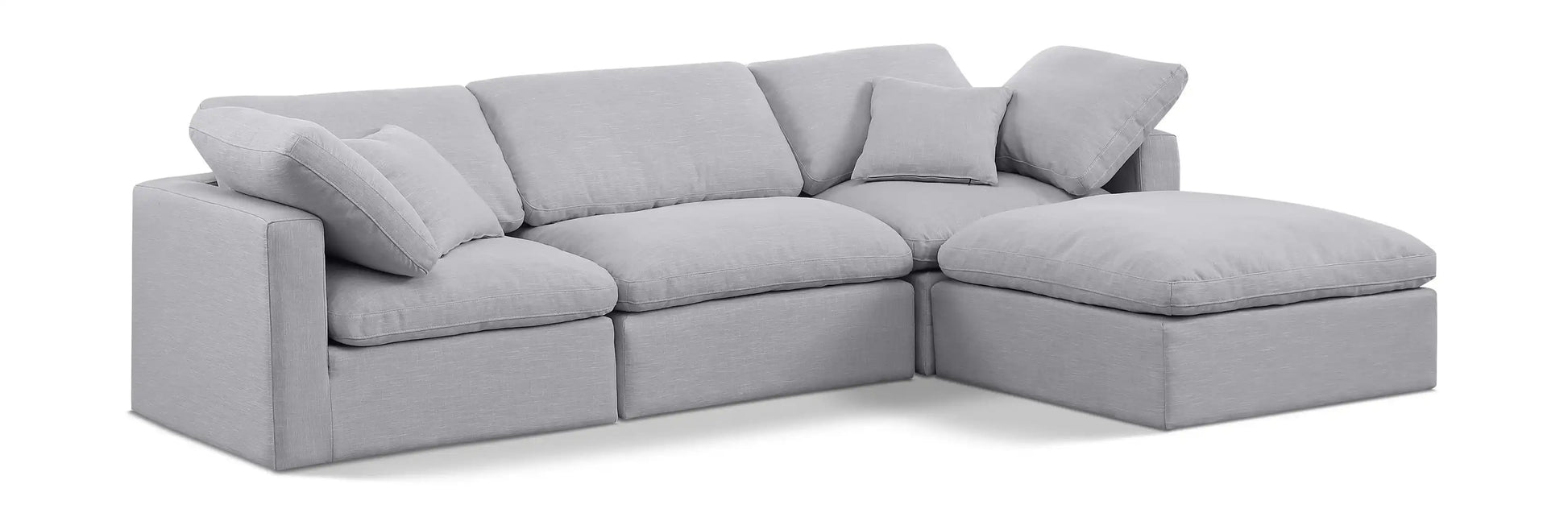 Indulge - Linen 4 Piece Modular Sectional With Chaise - Best Buy Furniture