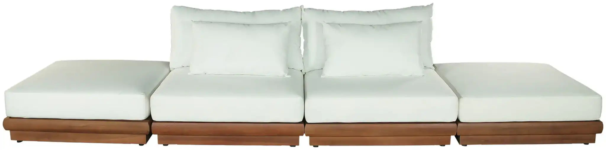 Mirella - 4 Piece Water Resistant Fabric Outdoor Patio Modular Sectional