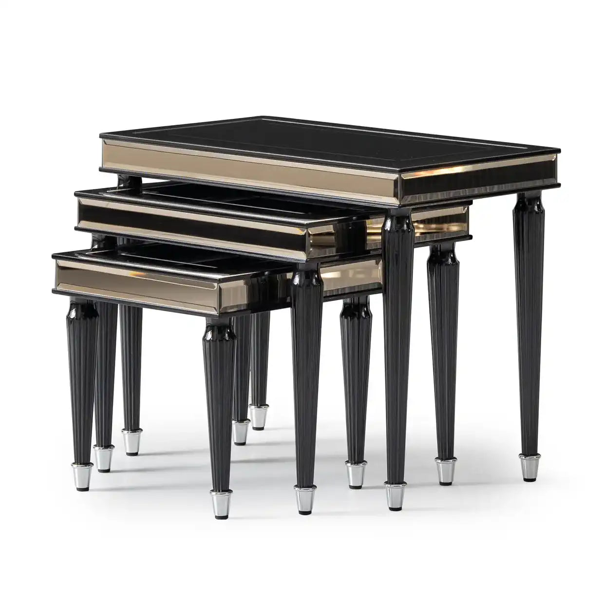 La Francaise - Nesting Tables (Set of 3) - Black Ice - Best Buy Furniture