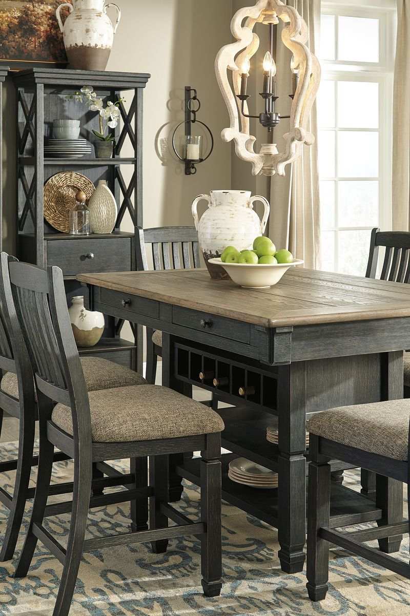 Tyler Creek - Counter Height Table Set - Best Buy Furniture