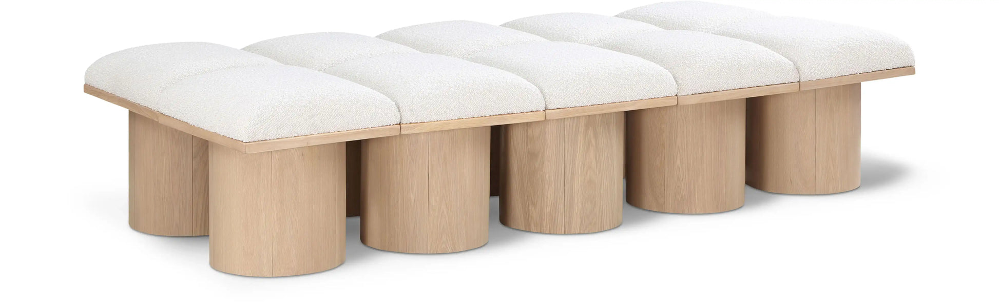 Pavilion - 10 Piece Modular Bench With Natural Base - Best Buy Furniture