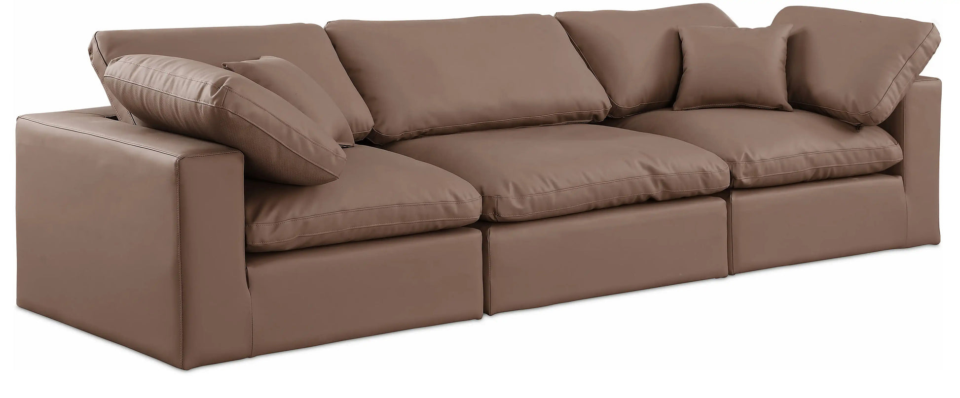 Comfy - Faux Leather Modular Sofa 3 Seats - Best Buy Furniture