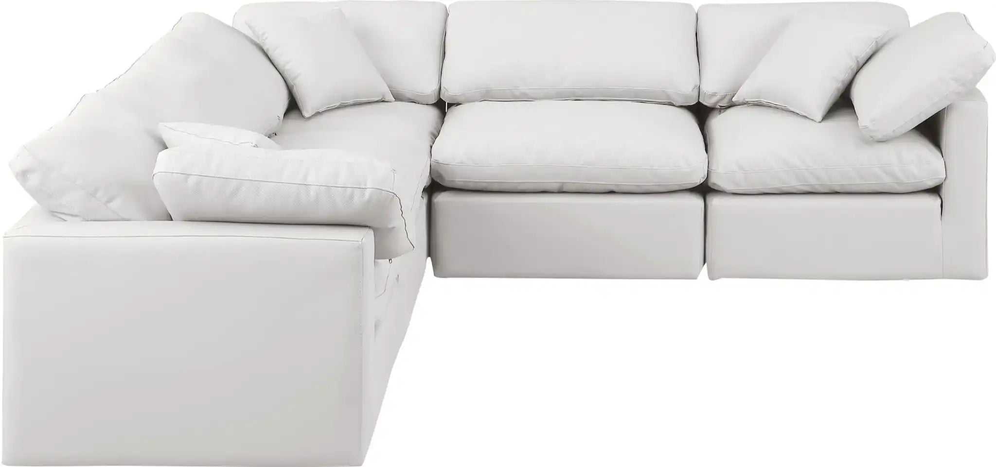 Indulge - Faux Leather 5 Piece Modular Corner Sectional