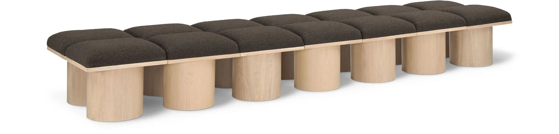 Pavilion - 14 Piece Modular Bench With Natural Base - Best Buy Furniture