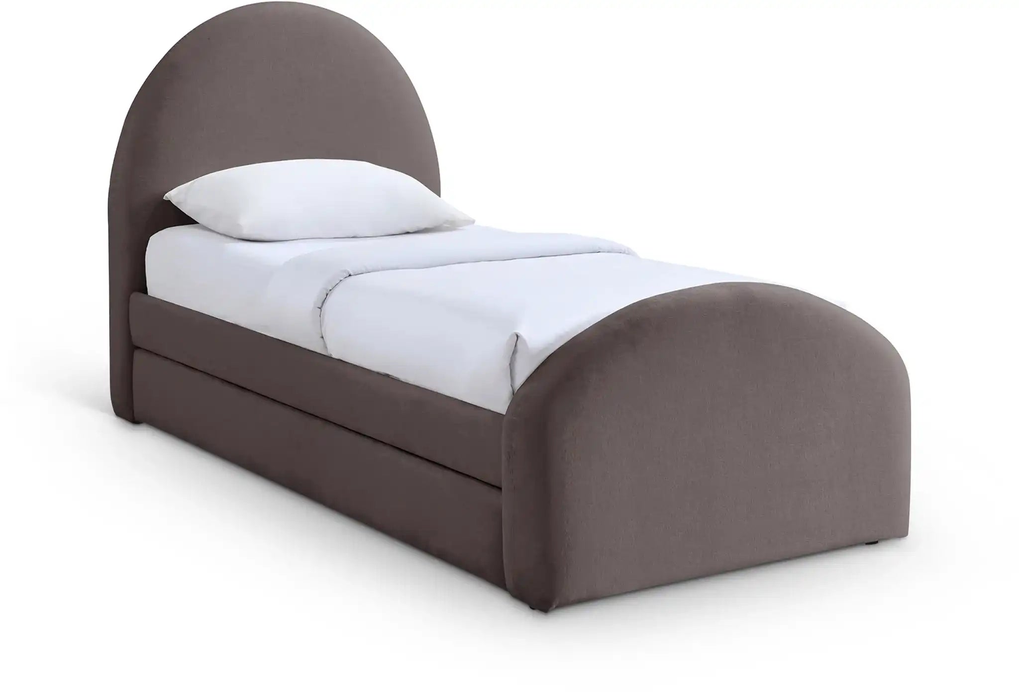 Andaz - Chenille Fabric Upholstered Trundle Bed - Best Buy Furniture