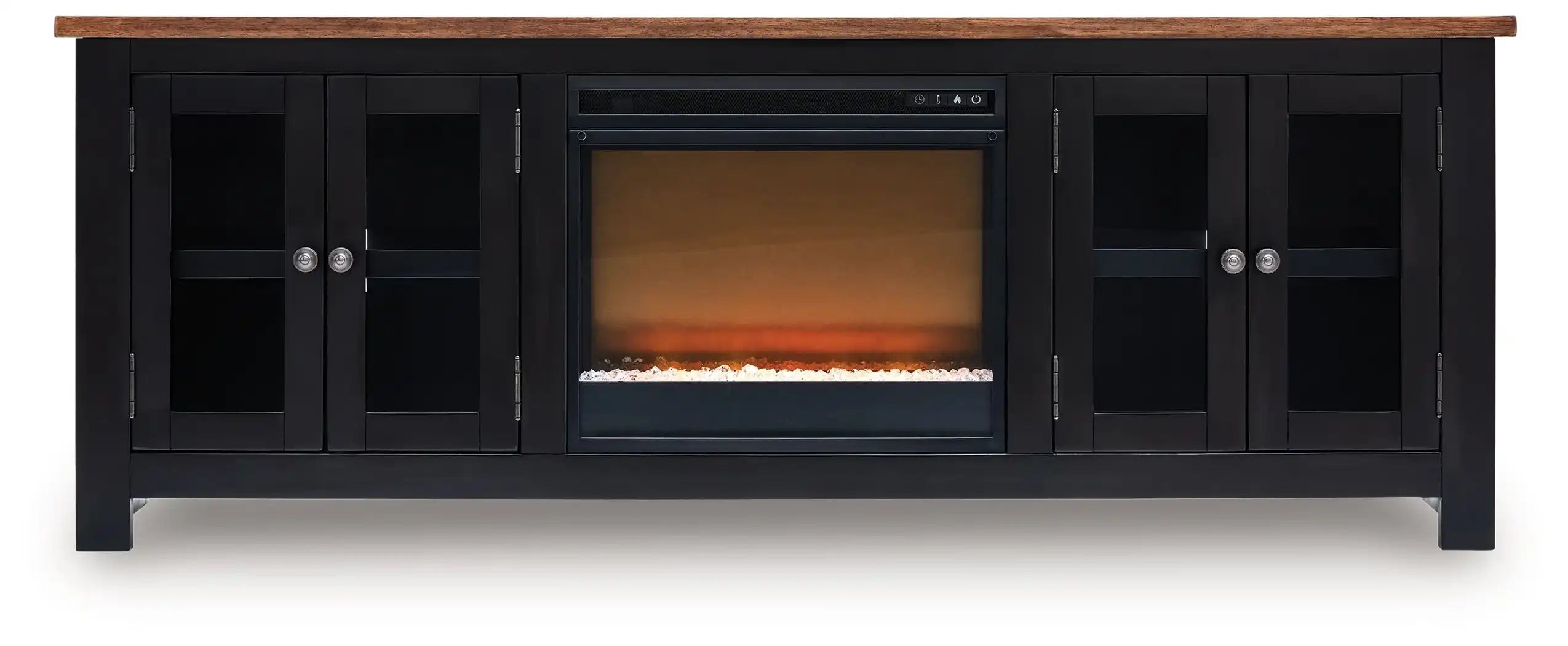 Wildenauer - 76" TV Stand With Electric Fireplace - Best Buy Furniture