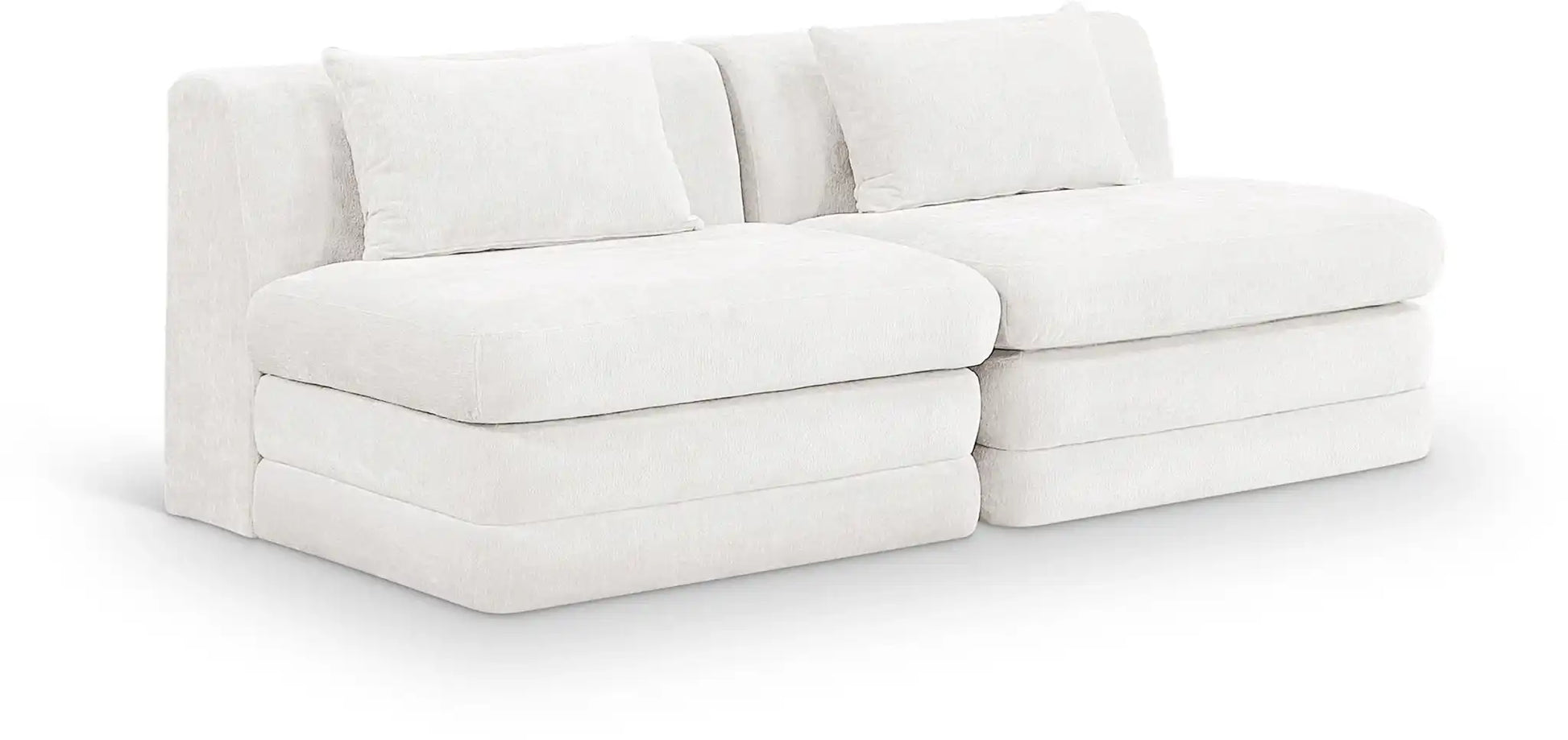 Stellar - 2 Piece 76" Upholstered Modular Armless Loveseat - Best Buy Furniture