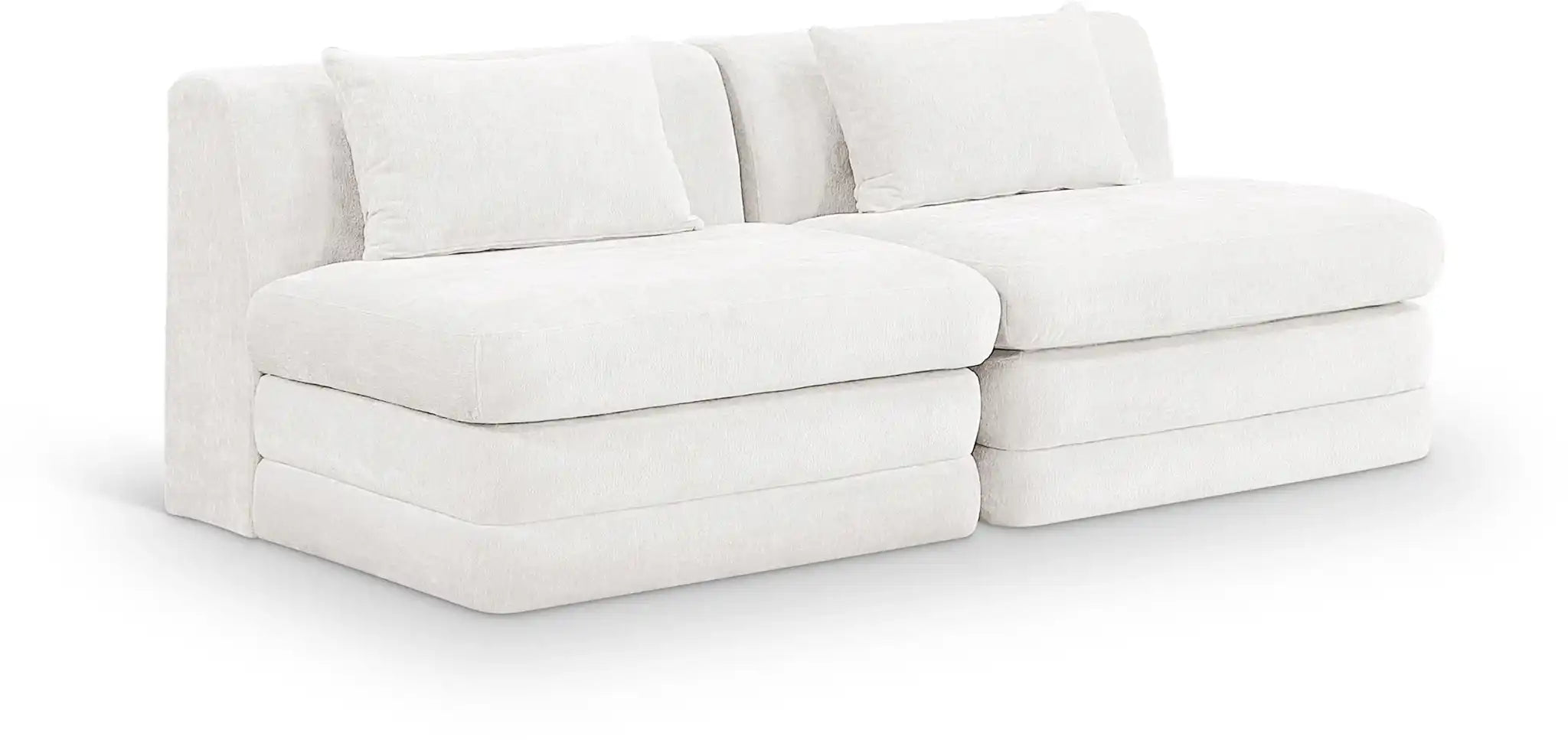 Stellar - 2 Piece 76" Upholstered Modular Armless Loveseat - Best Buy Furniture