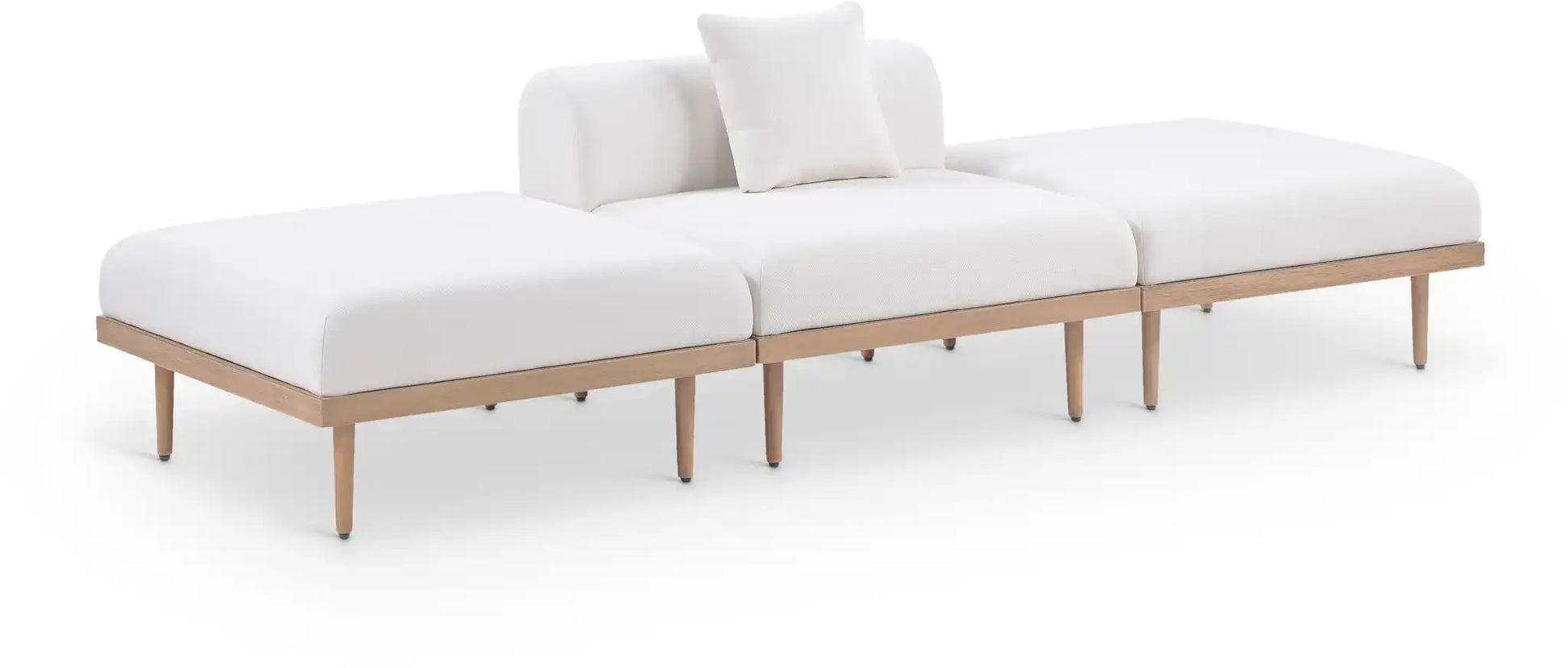 Laguna - 3 Piece Resilient Water Resistant Fabric Outdoor Patio Armless Modular Sofa - Best Buy Furniture
